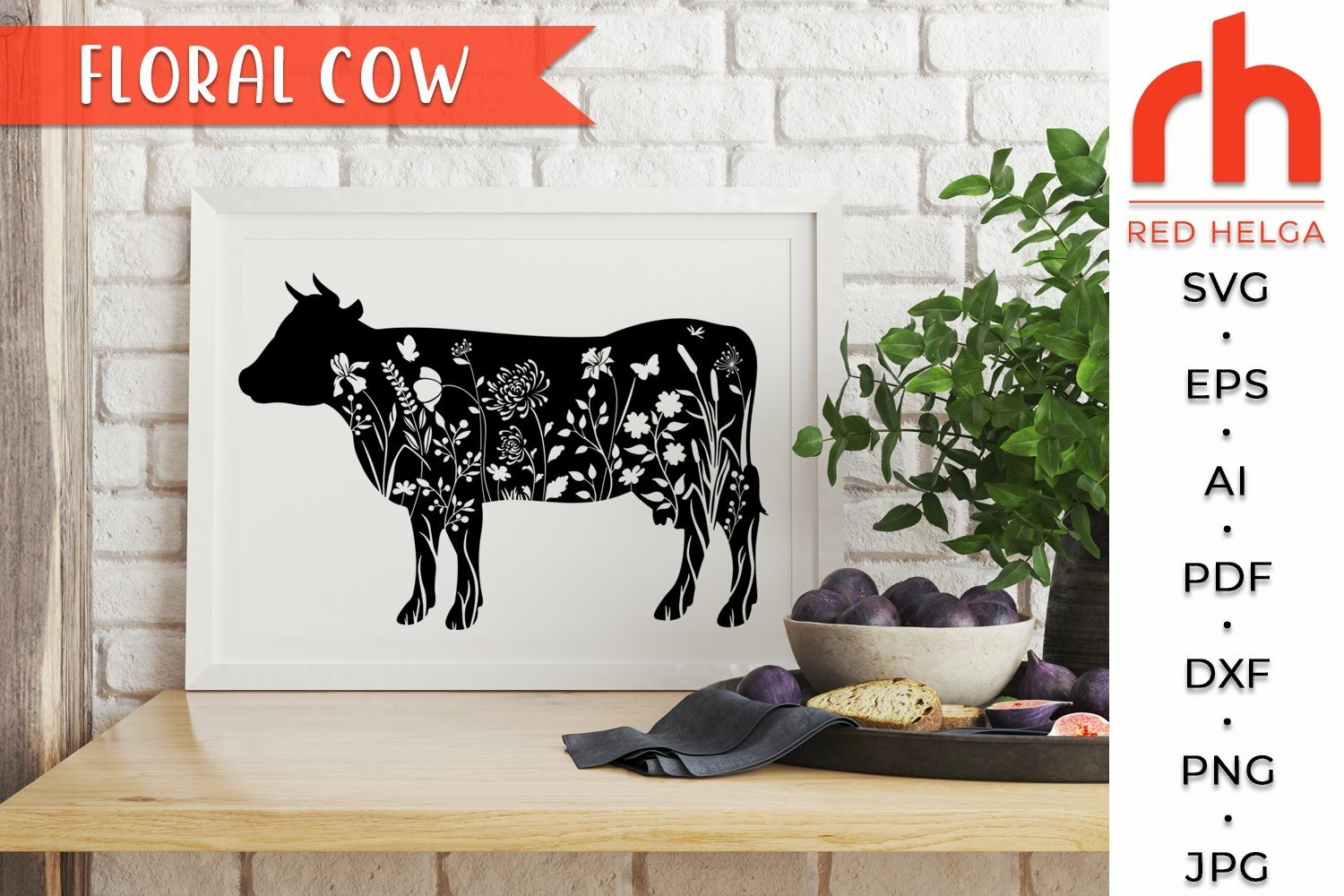 Floral Animals SVG - Farm Life Cut File view 3