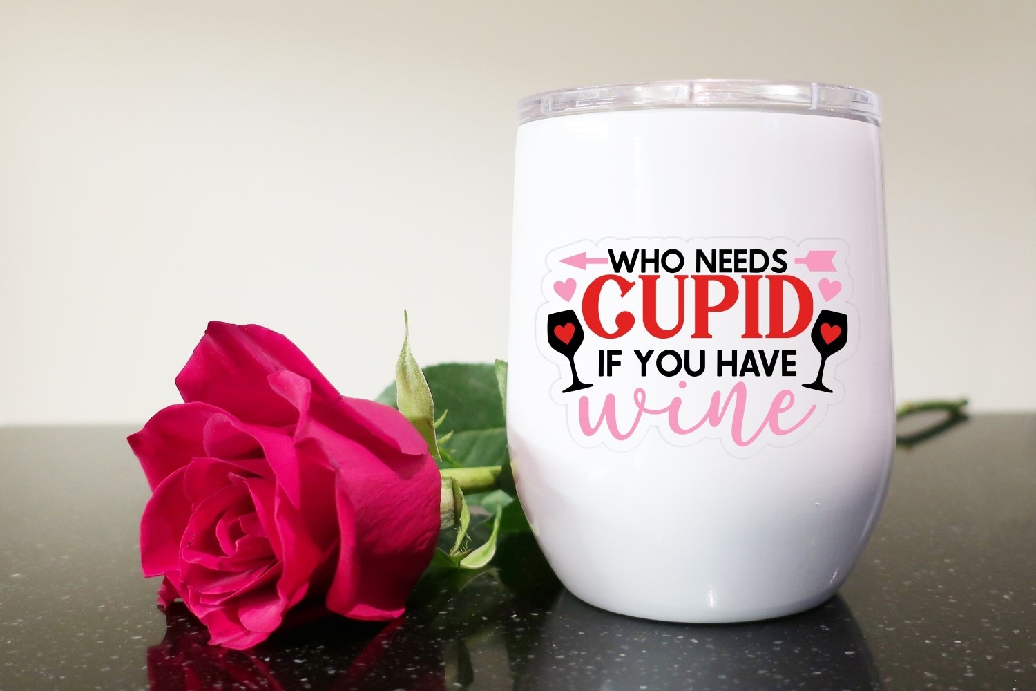 Valentine stickers | Valentine wine and cheese stickers view 3