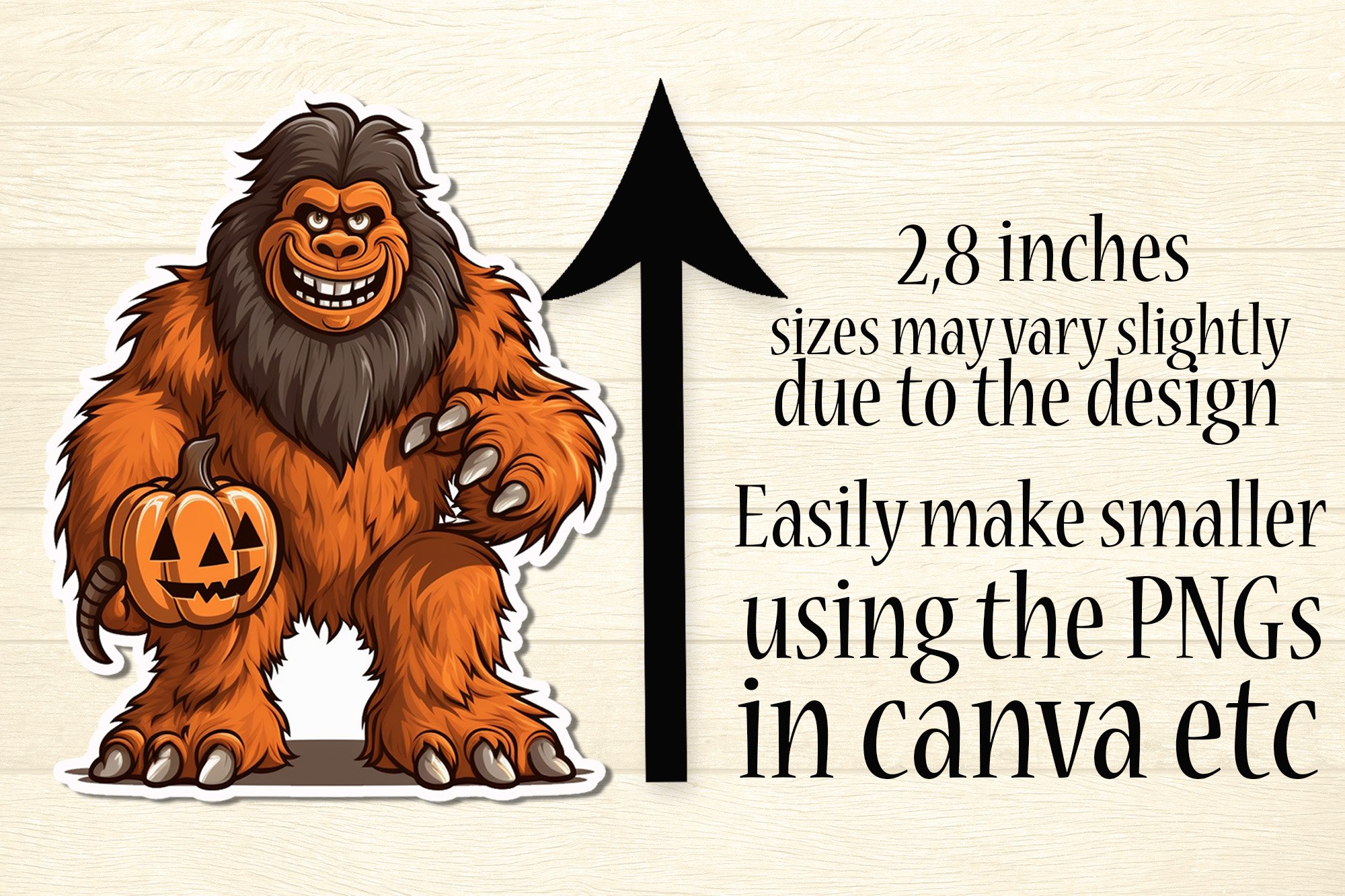 Printable Halloween Sticker Bundle - Bigfoot Sticker Bundle view 2