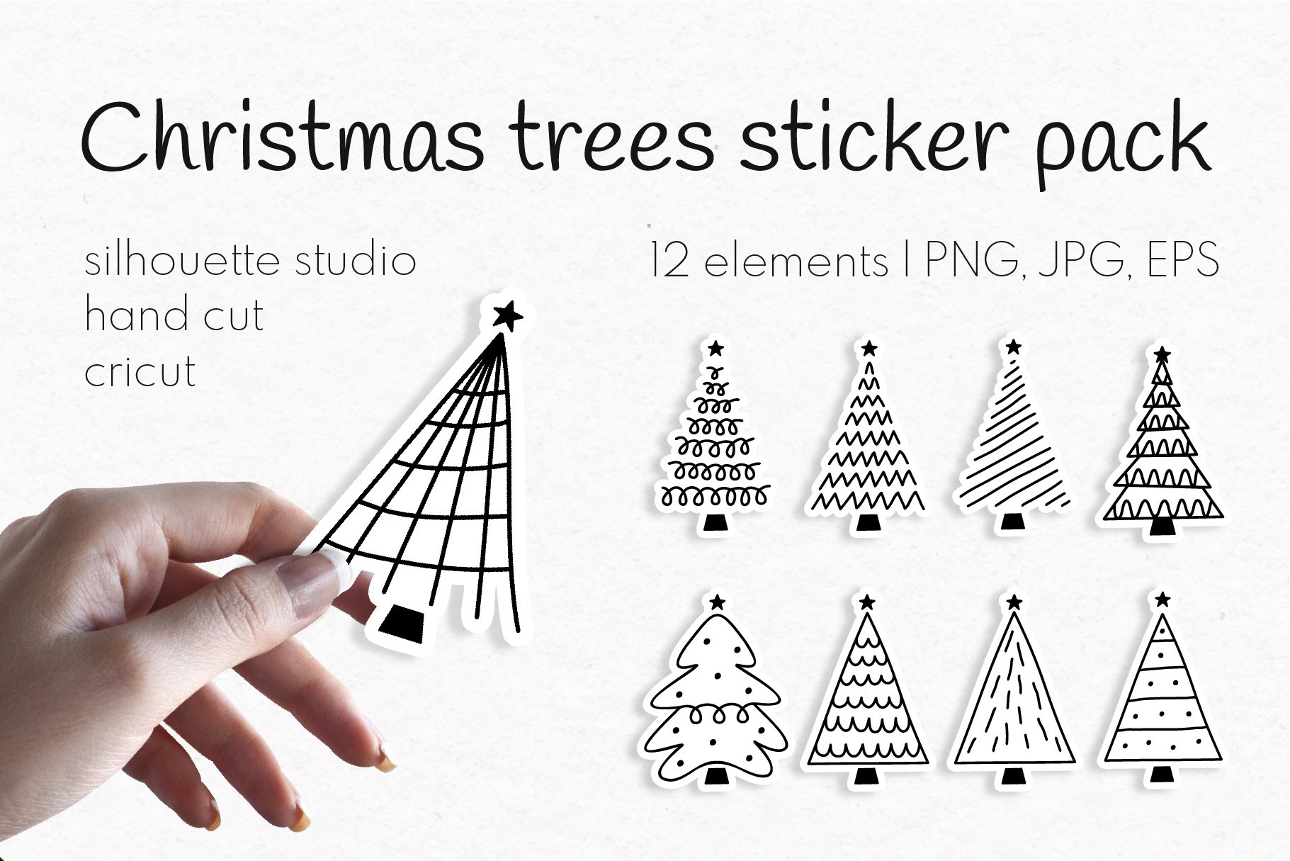 Printable Christmas Sticker Bundle | Christmas Tree Part 5