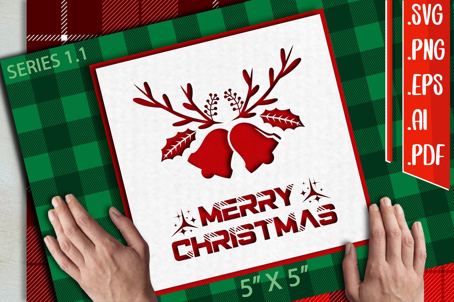 Bundle|Christmas Card 1 - svg eps ai png pdf view 3