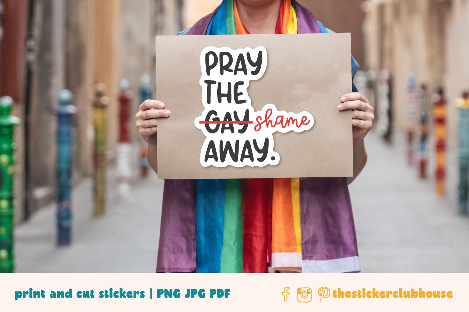 Christian LGBTQ sticker Bundle | Faith and Pride Stickers view 2