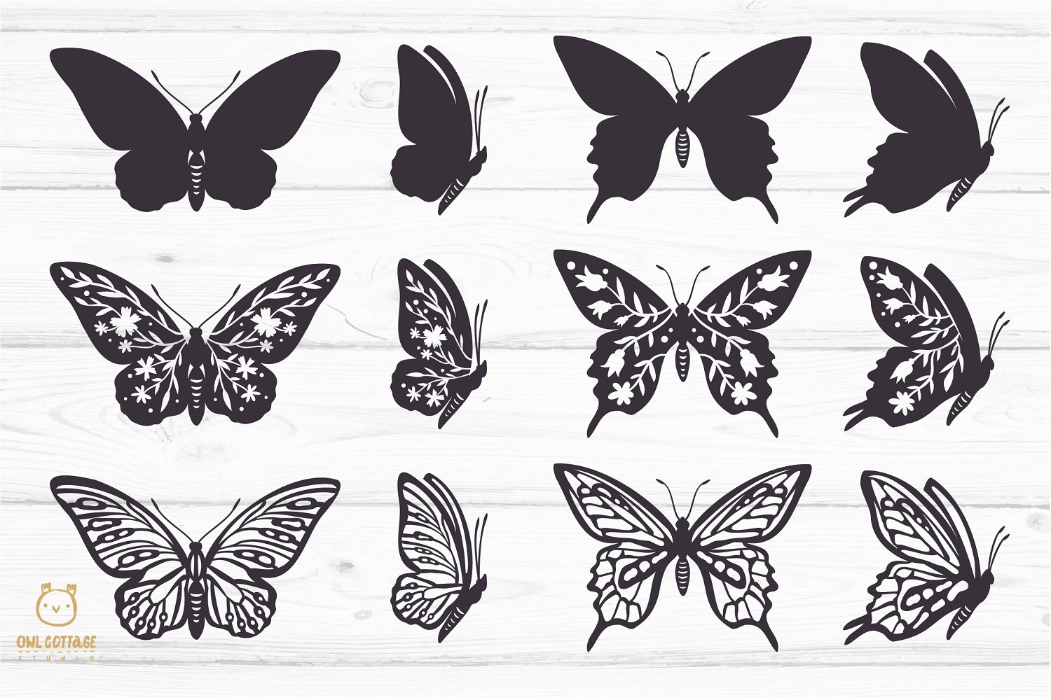 Butterflies SVG Bundle, butterfly PNG, butterflies svg view 3