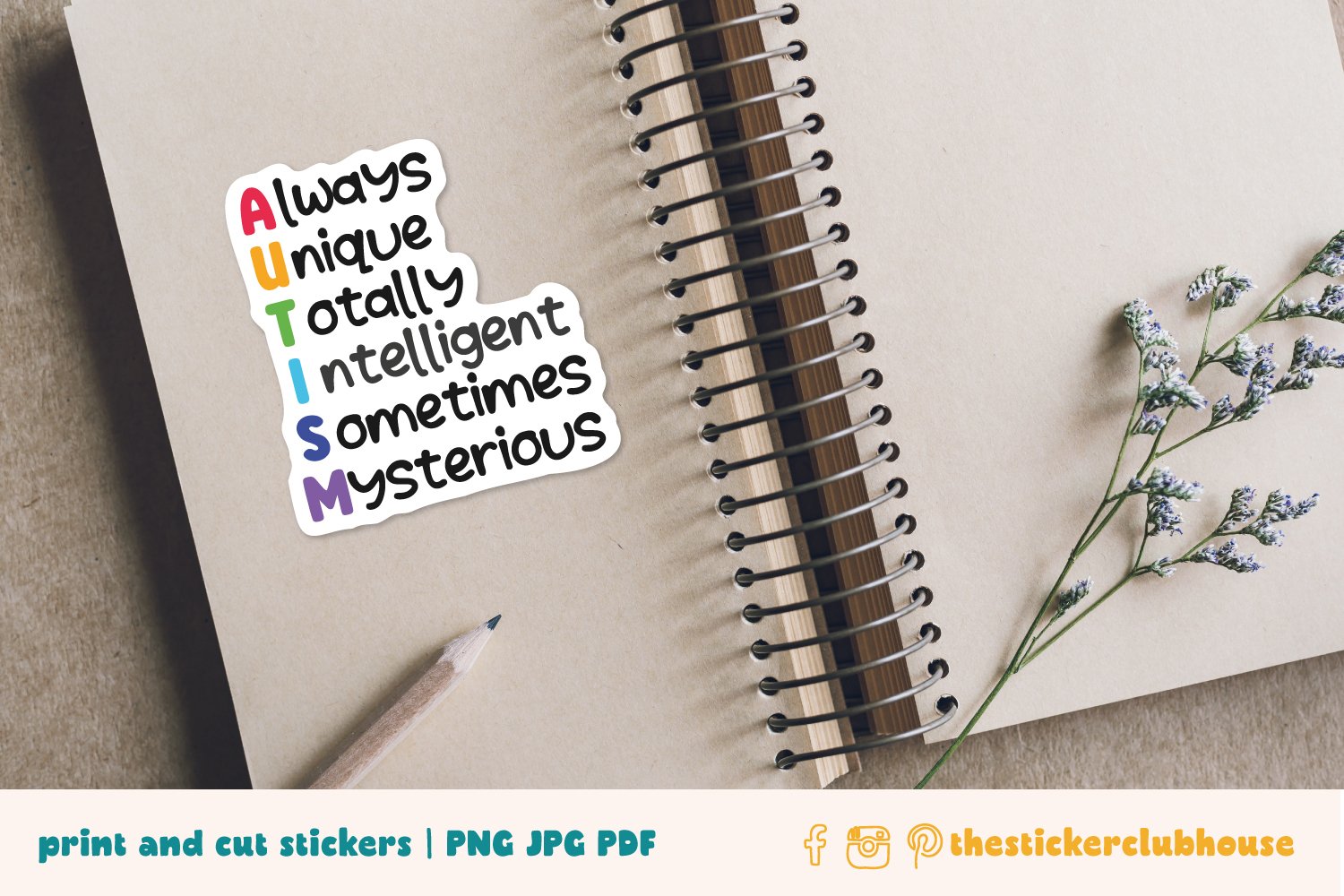 Autism Stickers | Autism Awareness sticker bundle view 2