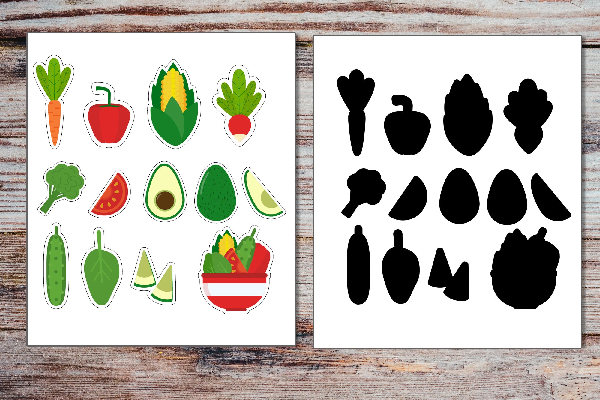 Vegetables stickers. view 2