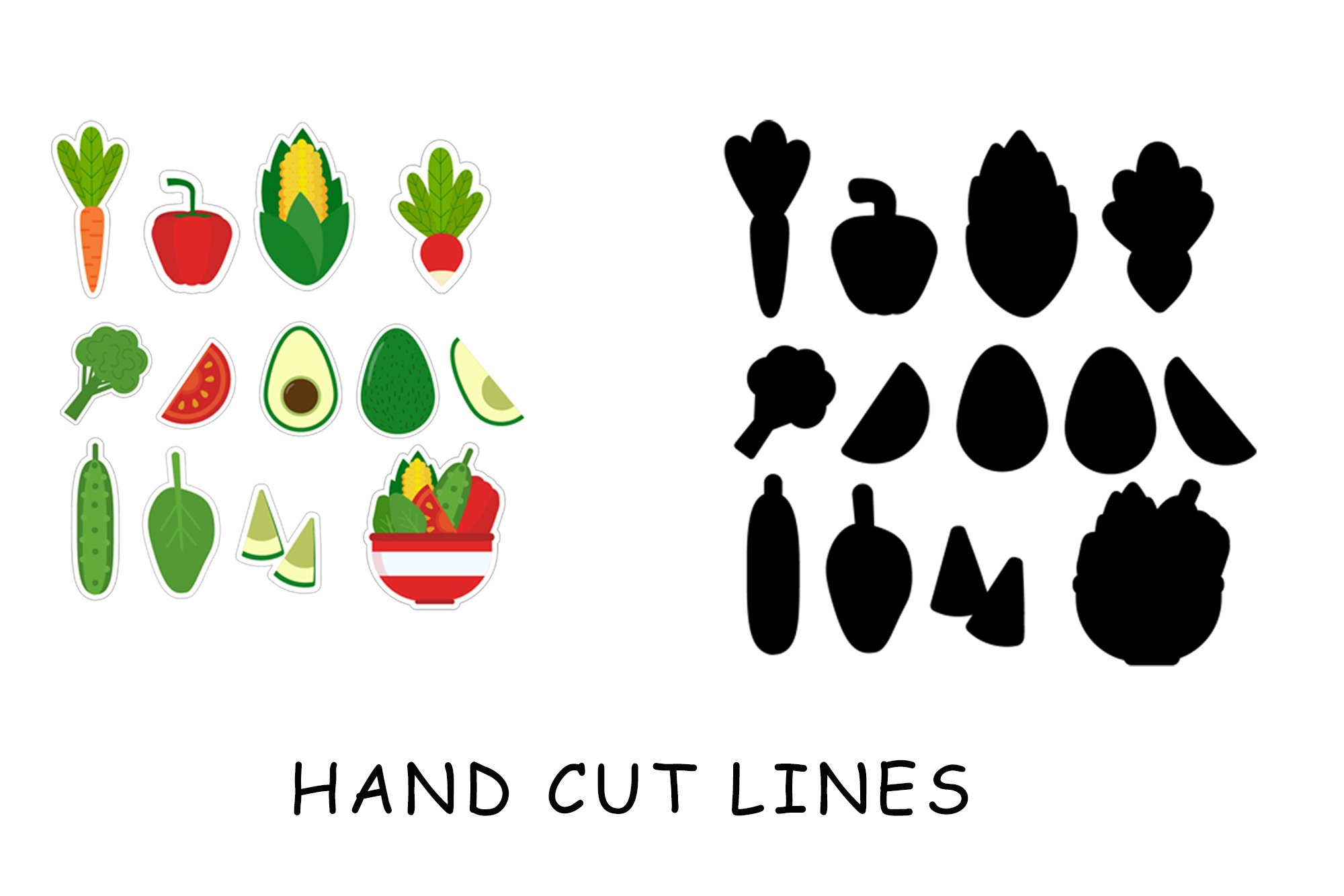 Vegetables stickers. view 3
