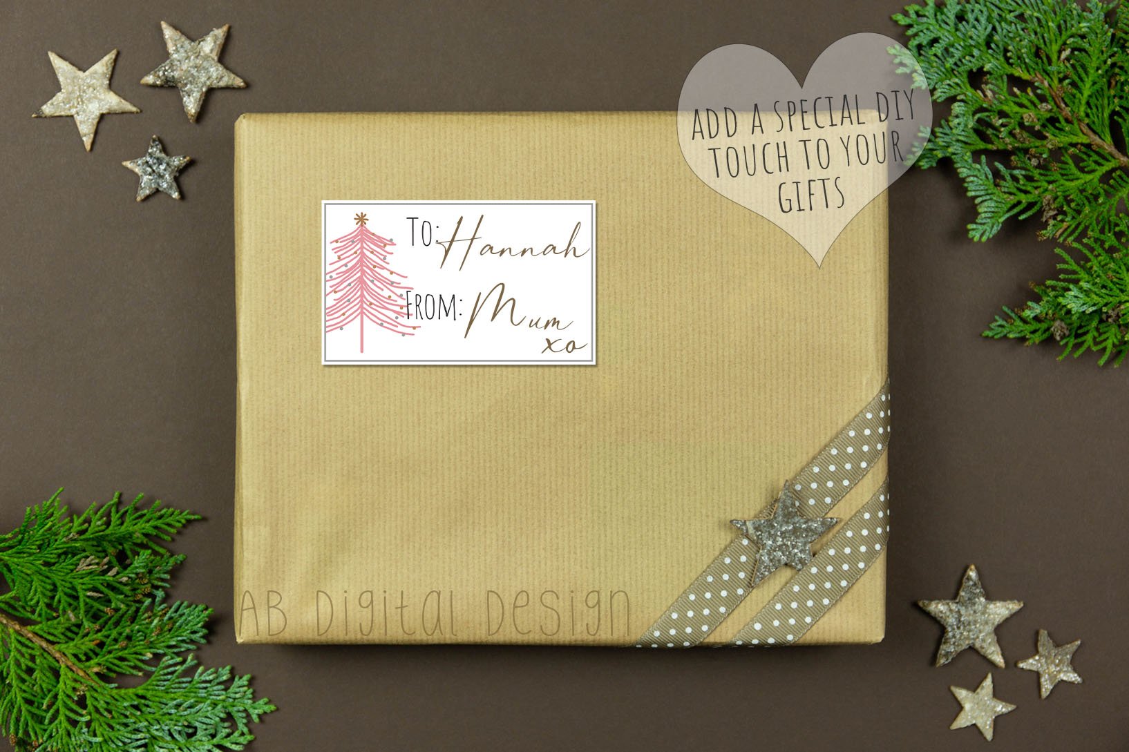 Printable Christmas Gift Tag Stickers Bundle view 3