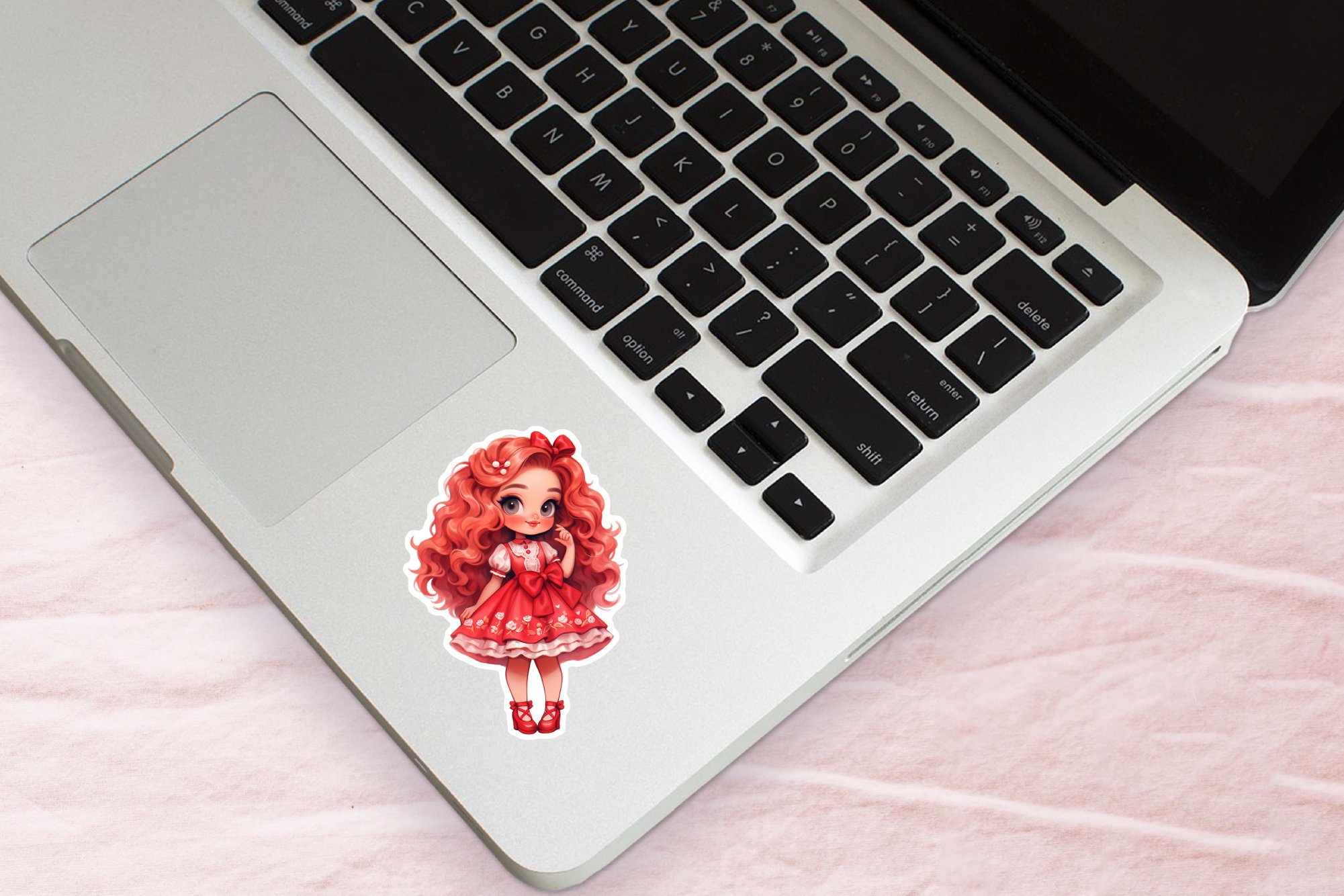 Valentine Stickers, Valentines Day Chibi Girl Stickers view 3
