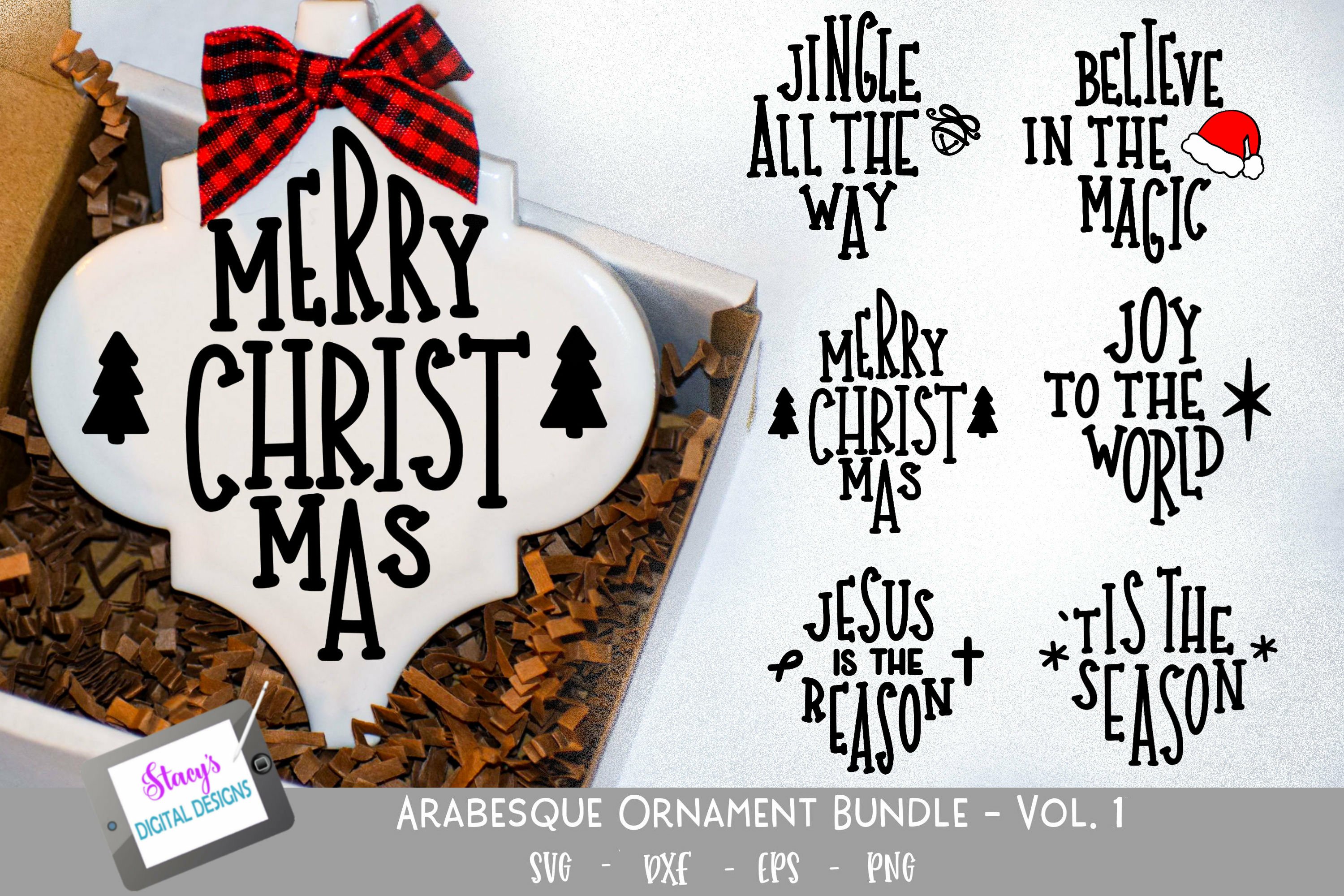 Best Sellers Christmas Bundle | SVGs, Ornaments, Gift Tags view 2