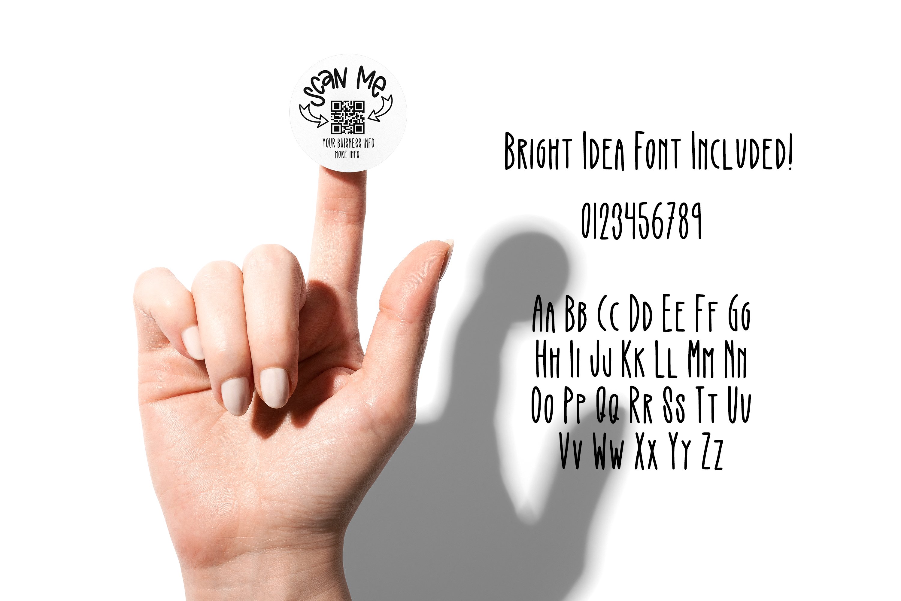 Circle Thermal Printer Stickers QR Code Bundle view 2