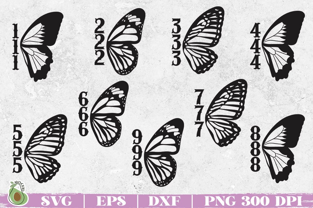 Angel Numbers SVG Bundle, Energy Aura, Lucky Numbers PNG