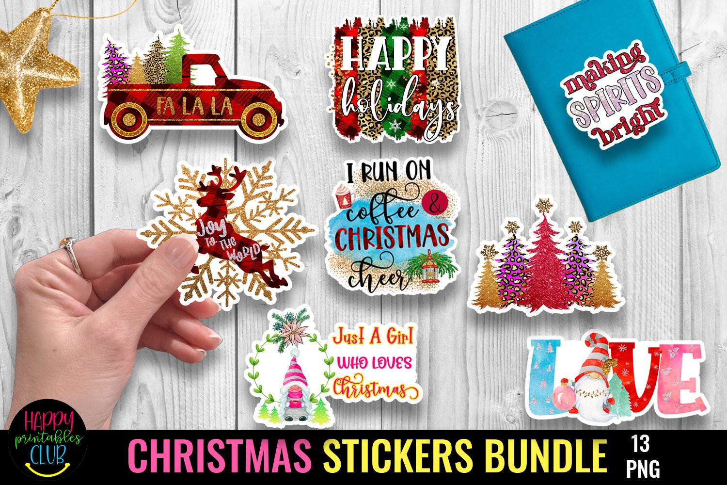 Christmas Stickers Bundle I Holiday Stickers Bundle