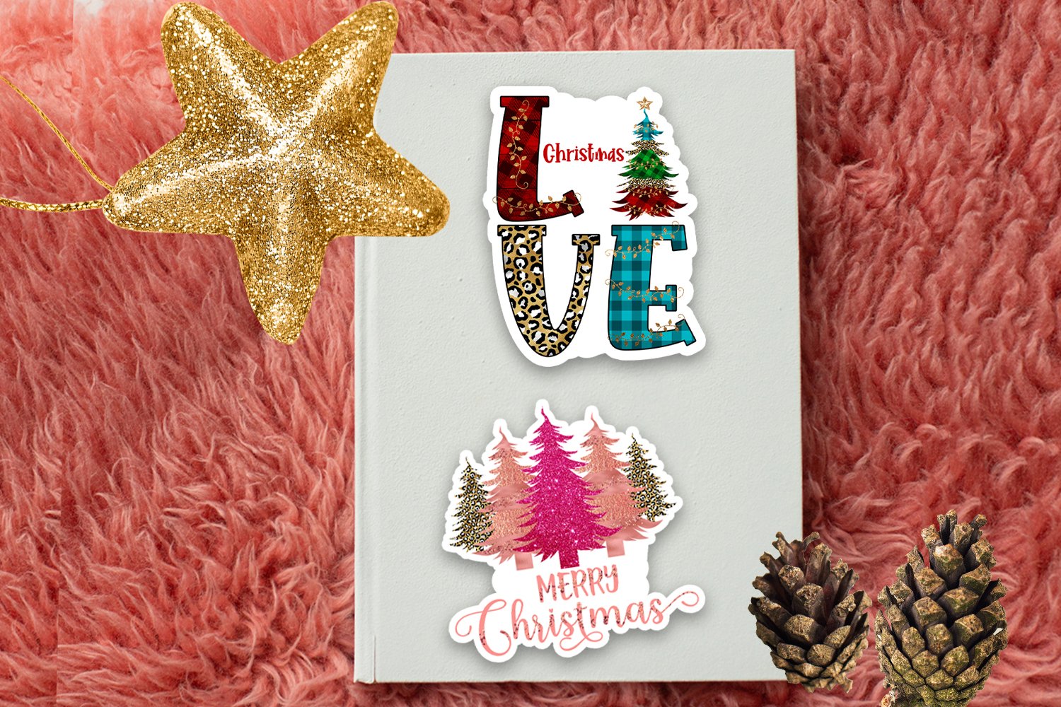 Christmas Stickers Bundle I Holiday Stickers Bundle view 2