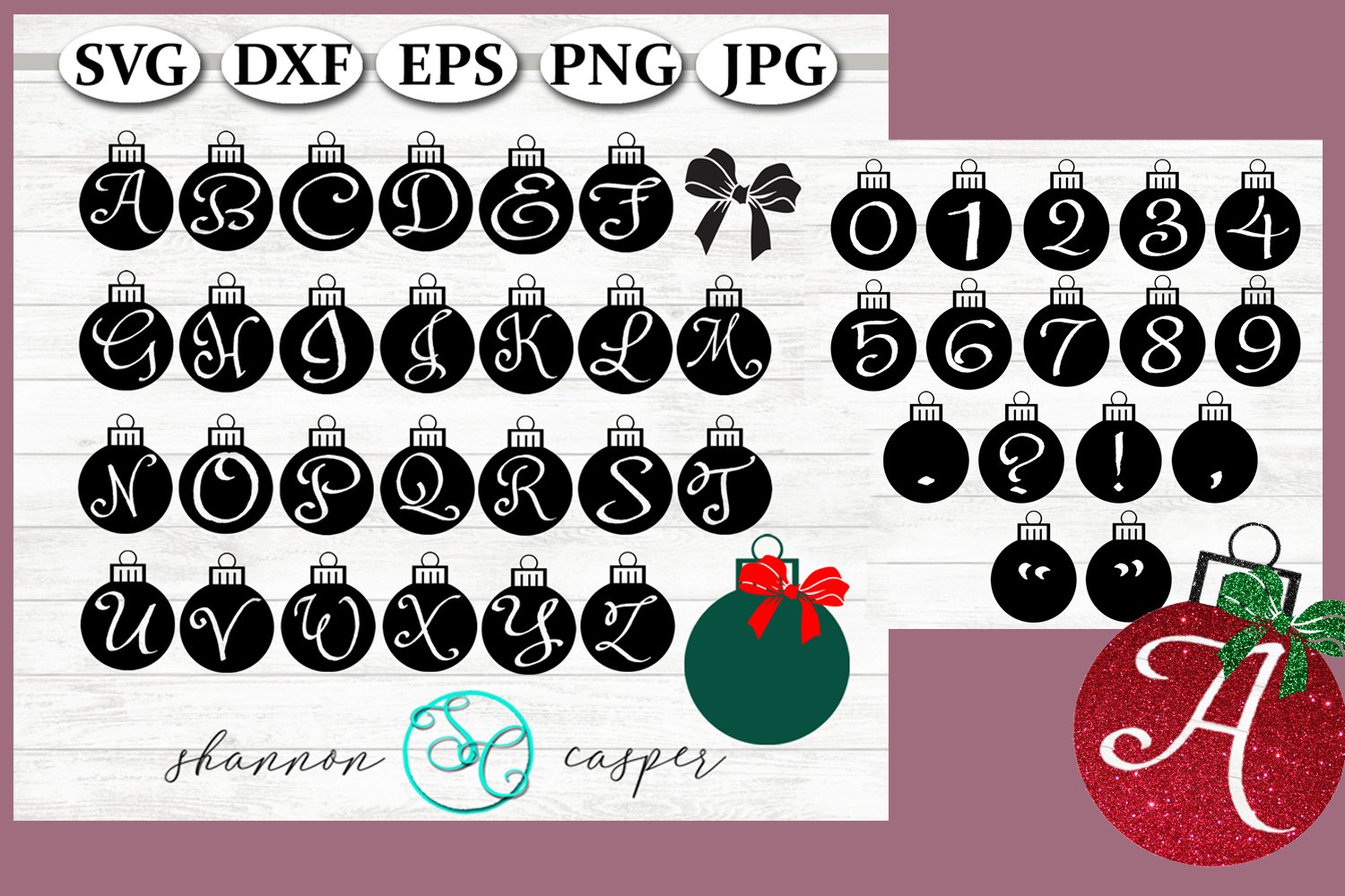 Christmas Ornament SVG Font