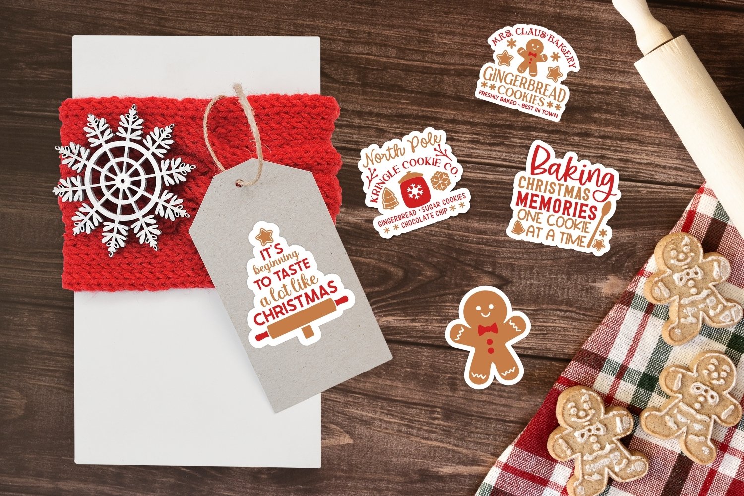 Christmas baking stickers | Christmas sticker bundle view 2