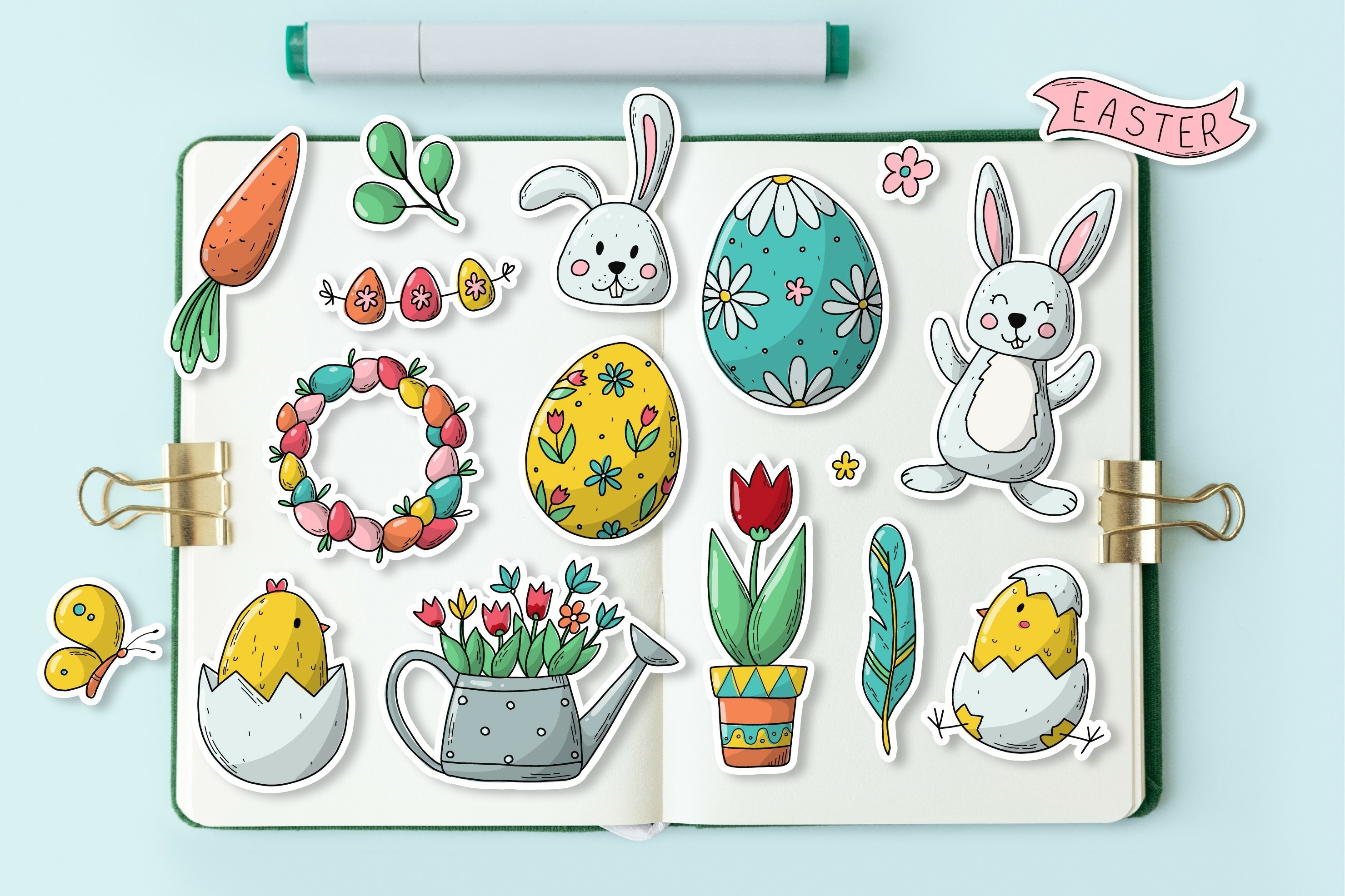 30 EASTER stickers EPS | PNG | JPG view 2