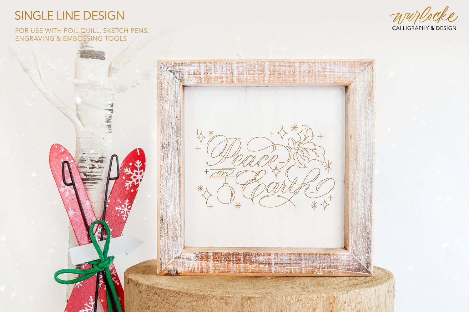SVG Foil Christmas Single Line Design Bundle view 2