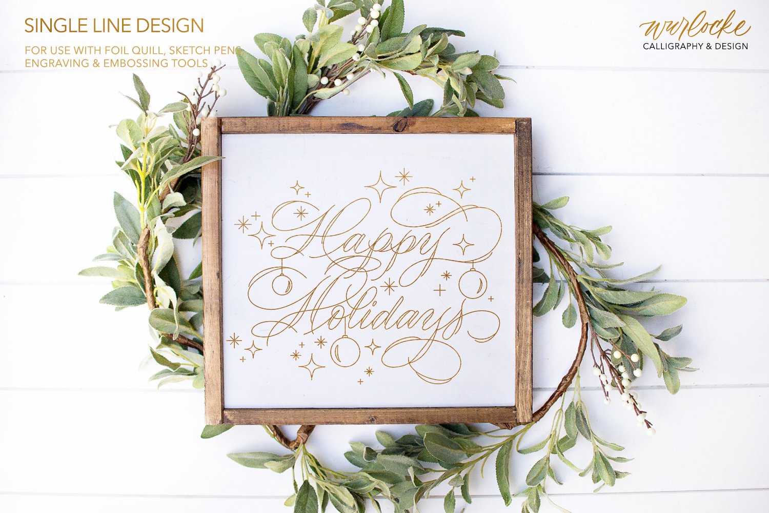 SVG Foil Christmas Single Line Design Bundle view 3