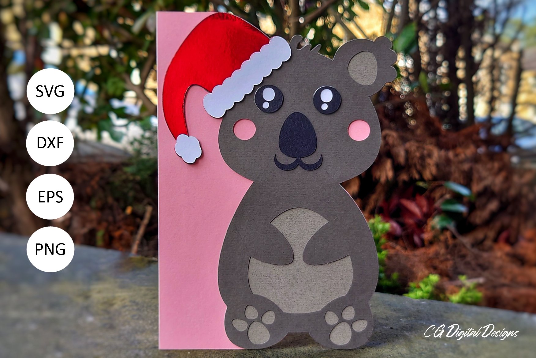 Santa Animal Christmas Card Bundle - SVG view 2