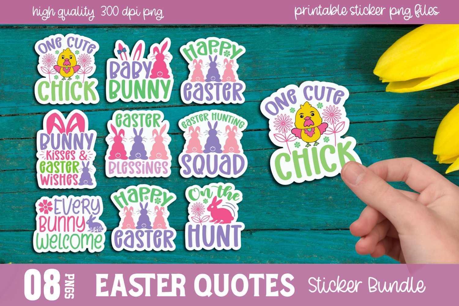 Easter Sticker Bundle, Christian Easter Stickers