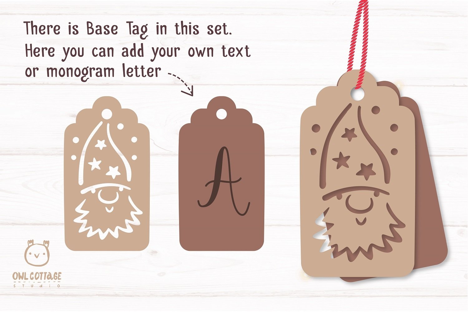 Christmas Gift Tags SVG Bundle, Gift Tags Labels Cut Files view 2