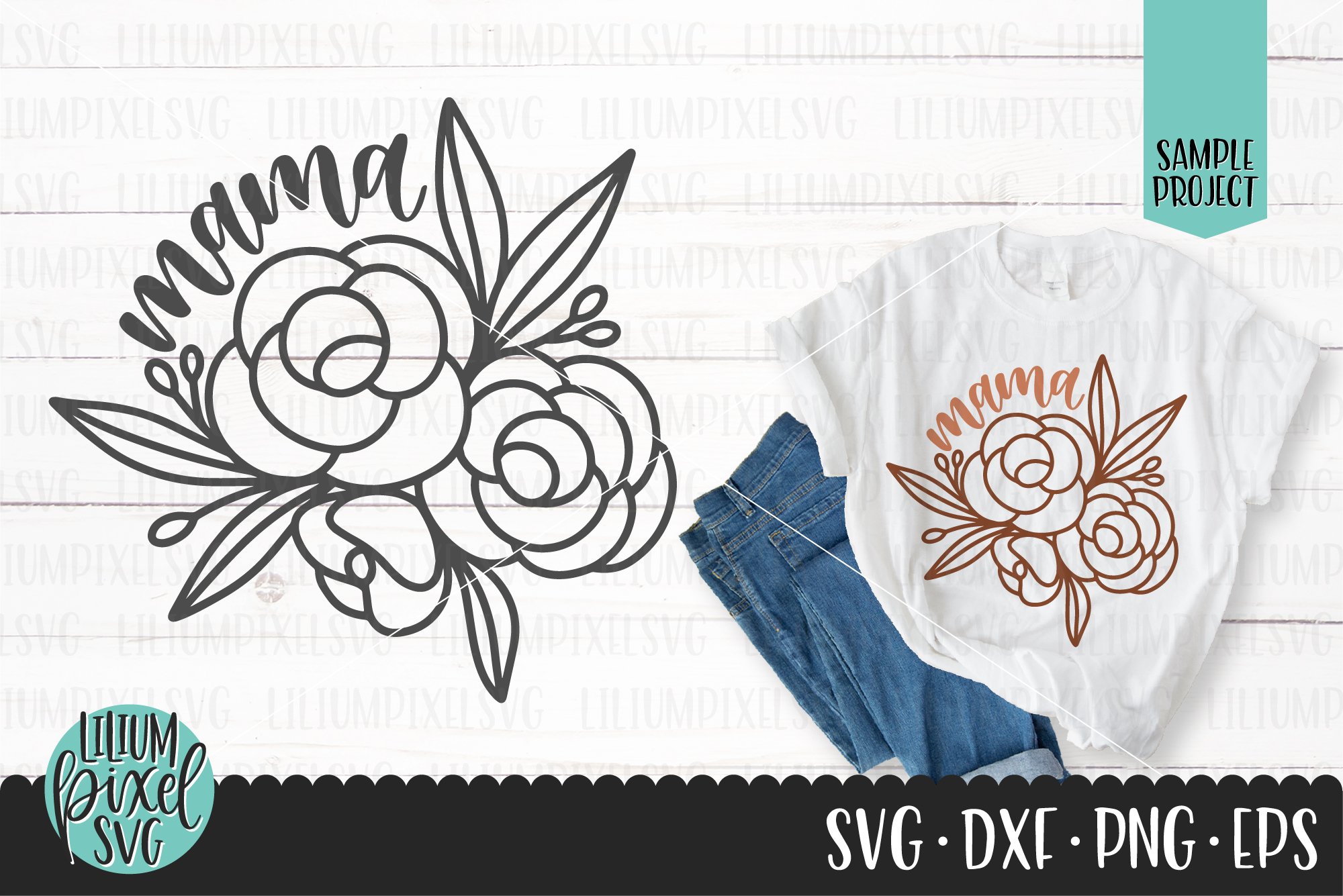 Mothers Day SVG, Mom Flower Bouquet Mini Bundle view 2
