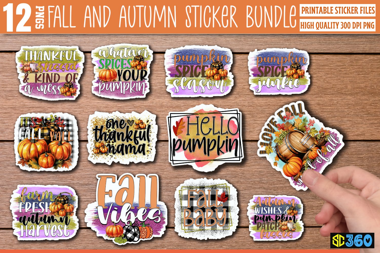 Fall and Autumn Sticker Bundle, Fall Packaging Stickers