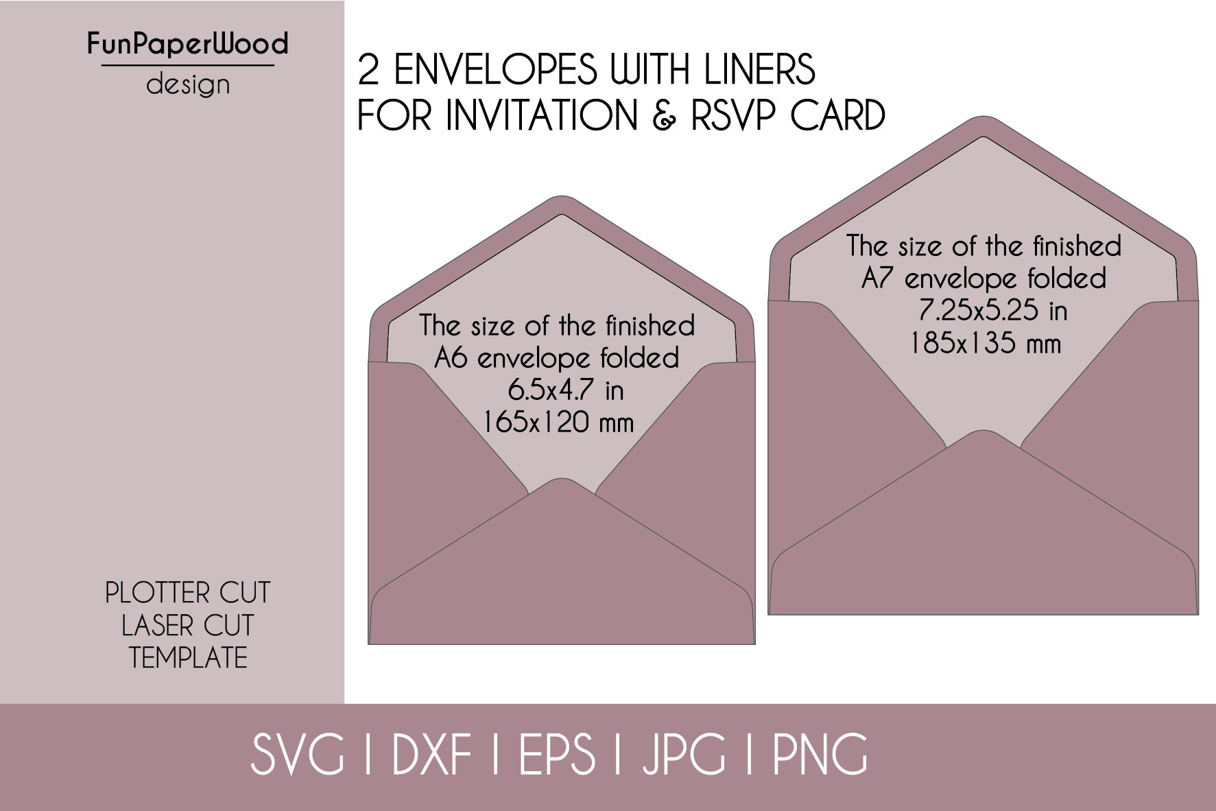 6 Wedding invitation templates SVG DXF EPS cut files view 2