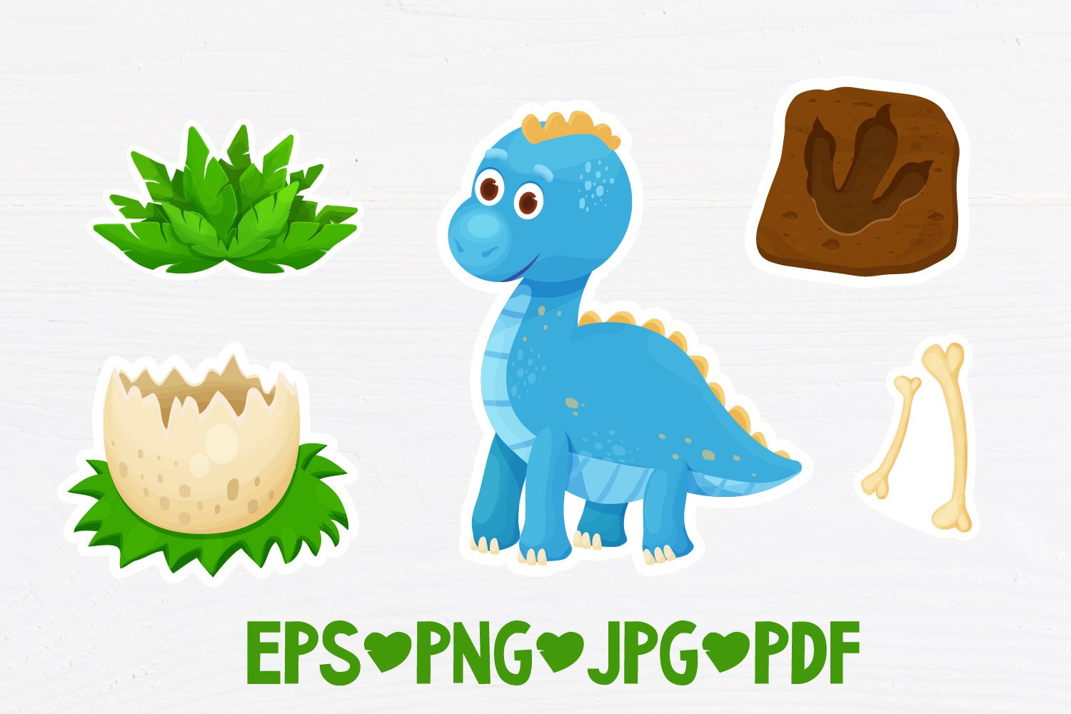 Dinosaur BABY Printable stickers PDF PNG view 2