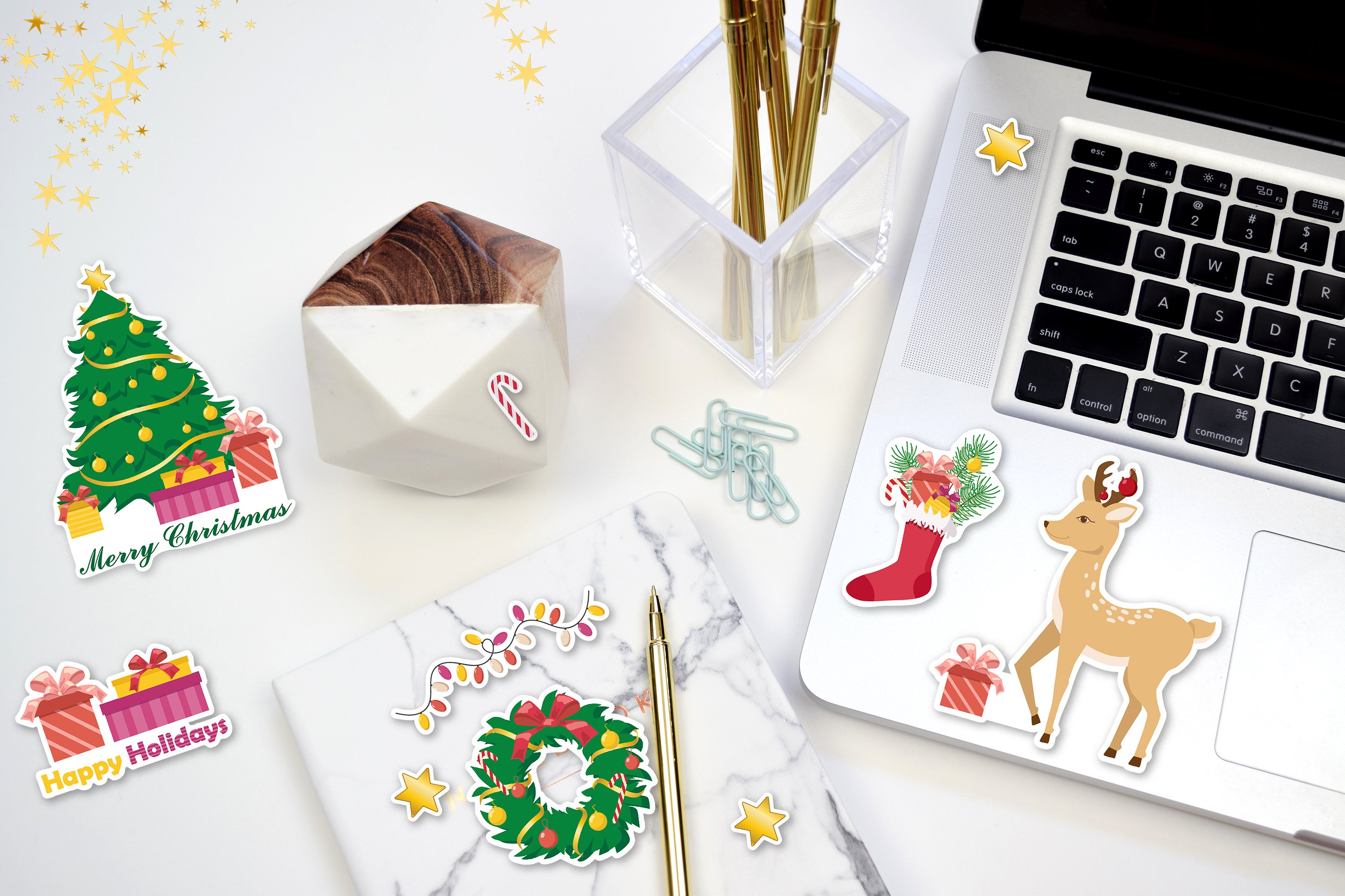 Christmas stickers pack. 15 New Year Stickers view 2