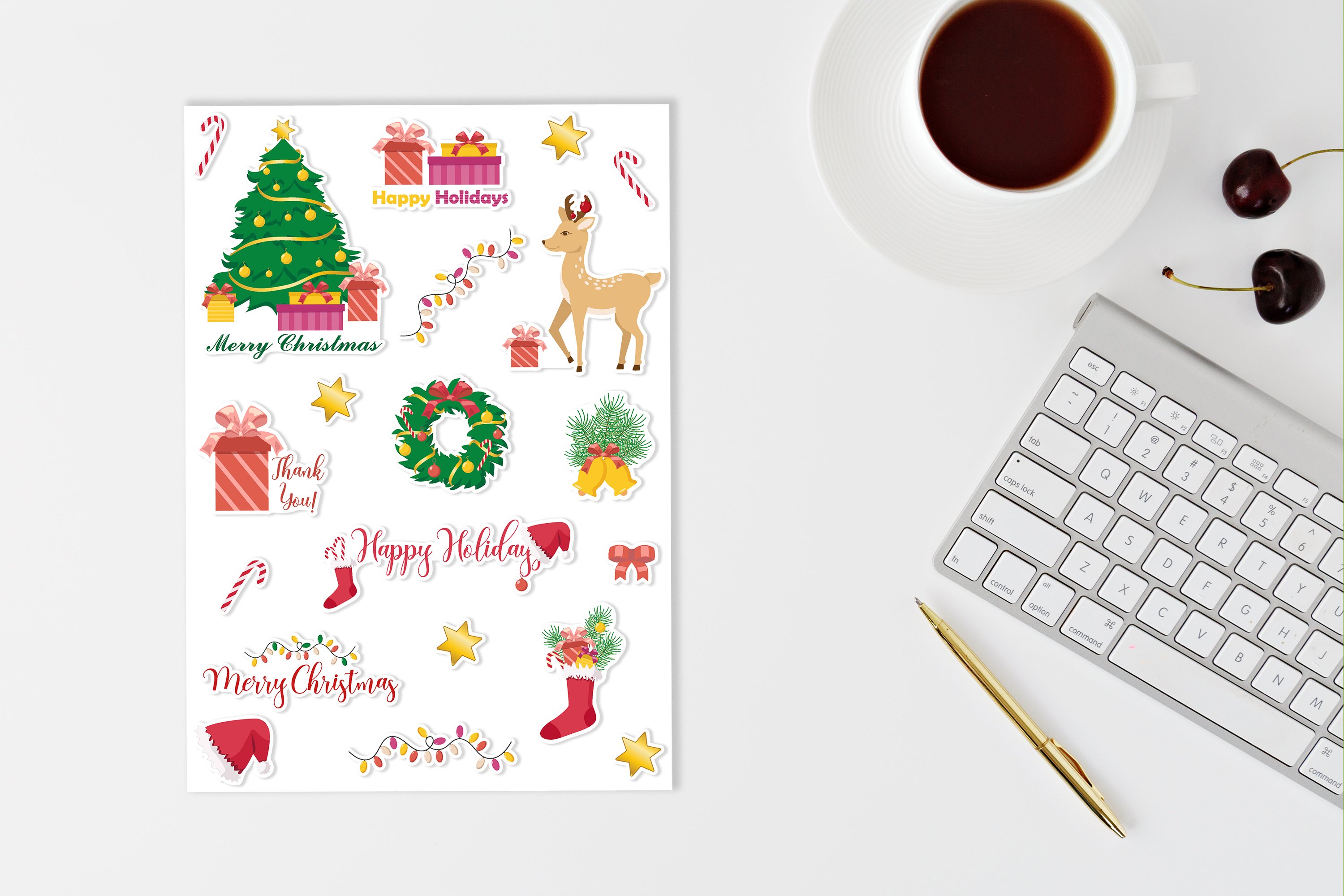 Christmas stickers pack. 15 New Year Stickers view 3