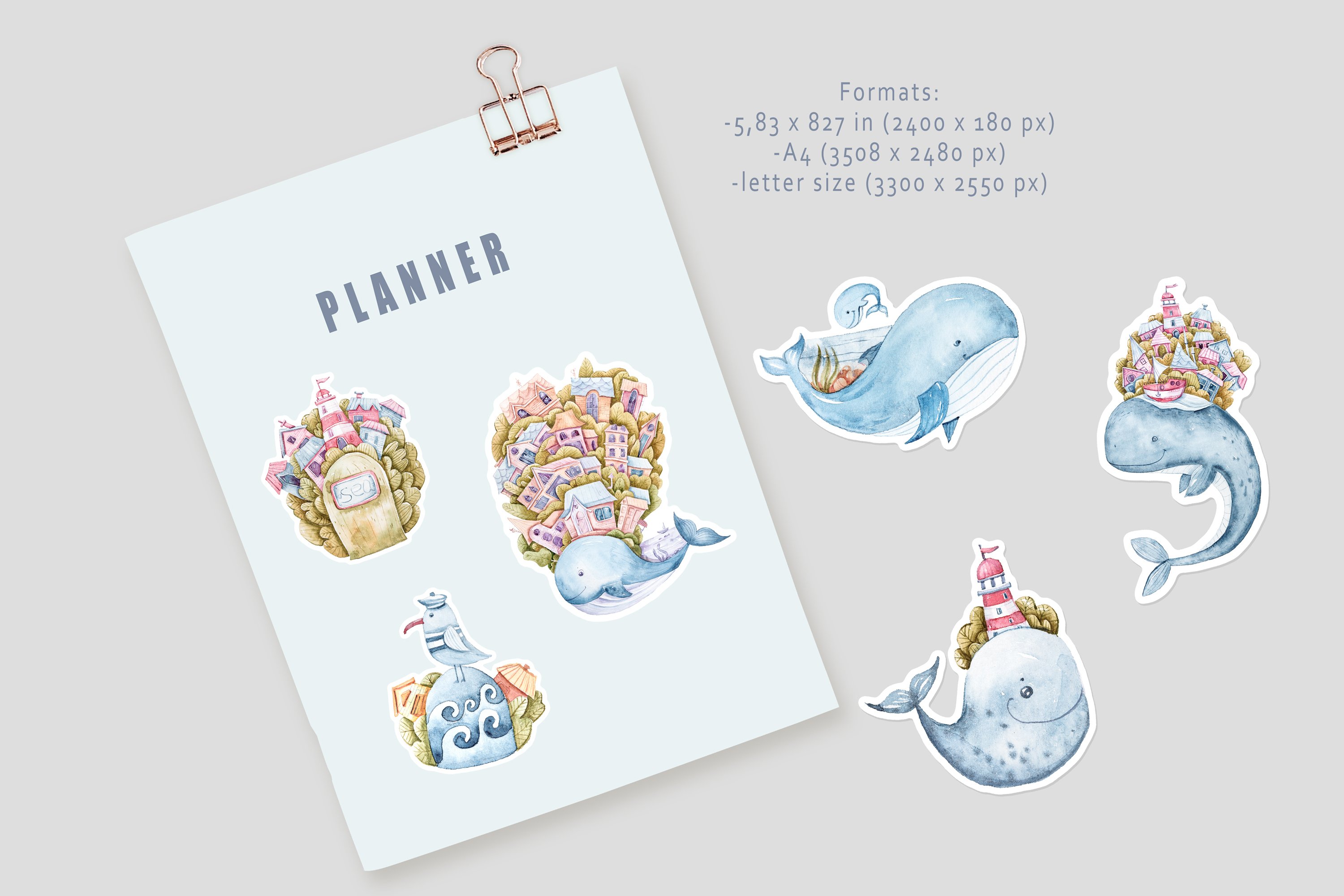 Nautical printable stickers- for Cricut and Silhouette view 3