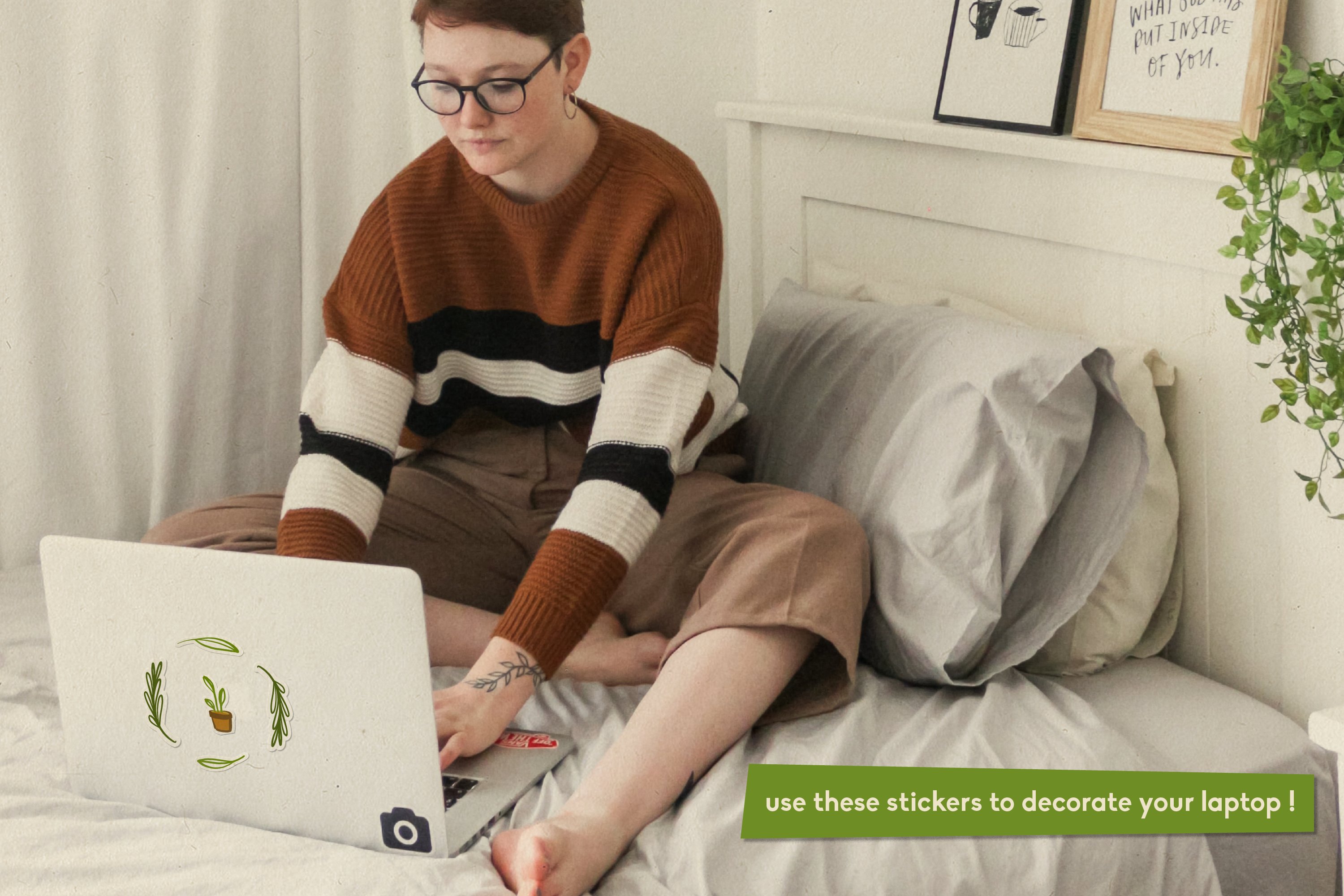 Leaf Plant Nature Stickers Vector Cricut Labels Sublimation view 2