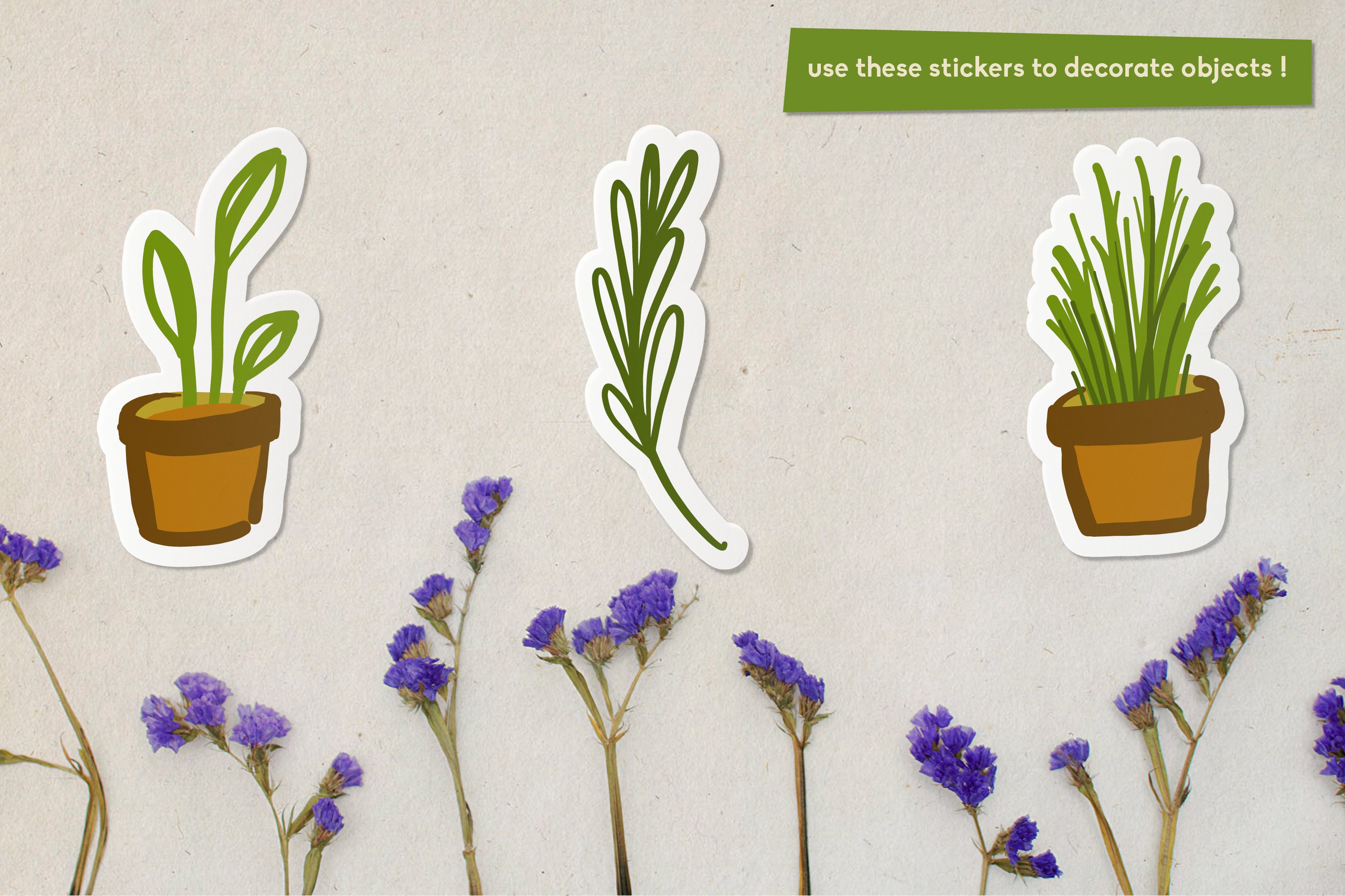 Leaf Plant Nature Stickers Vector Cricut Labels Sublimation view 3