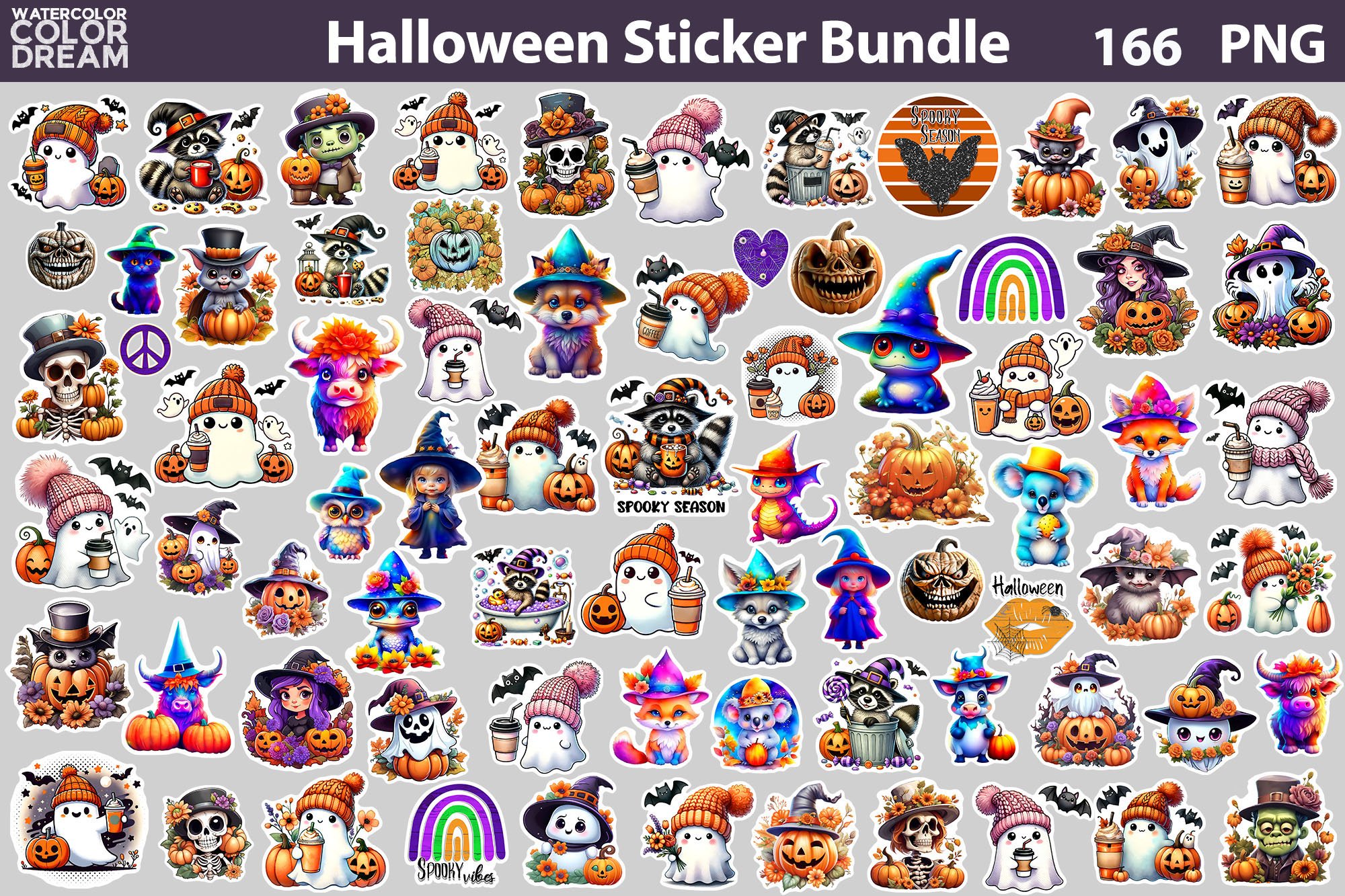 Halloween Sticker Bundle | Kids Halloween Sticker