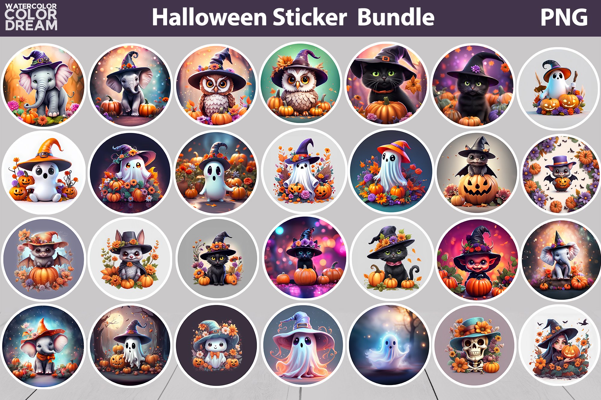 Halloween Sticker Bundle | Kids Halloween Sticker view 3