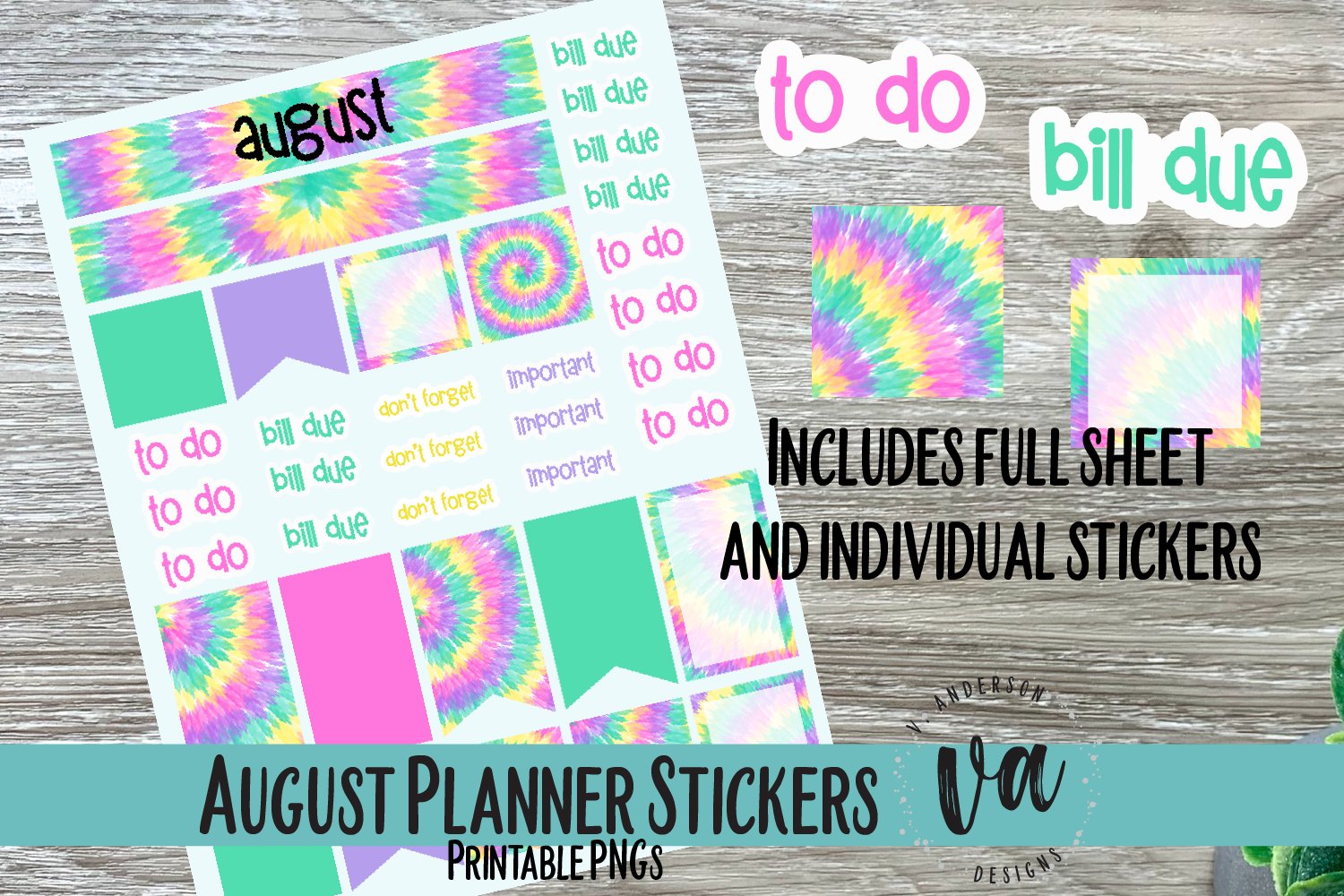 August Planner Bundle PNGs