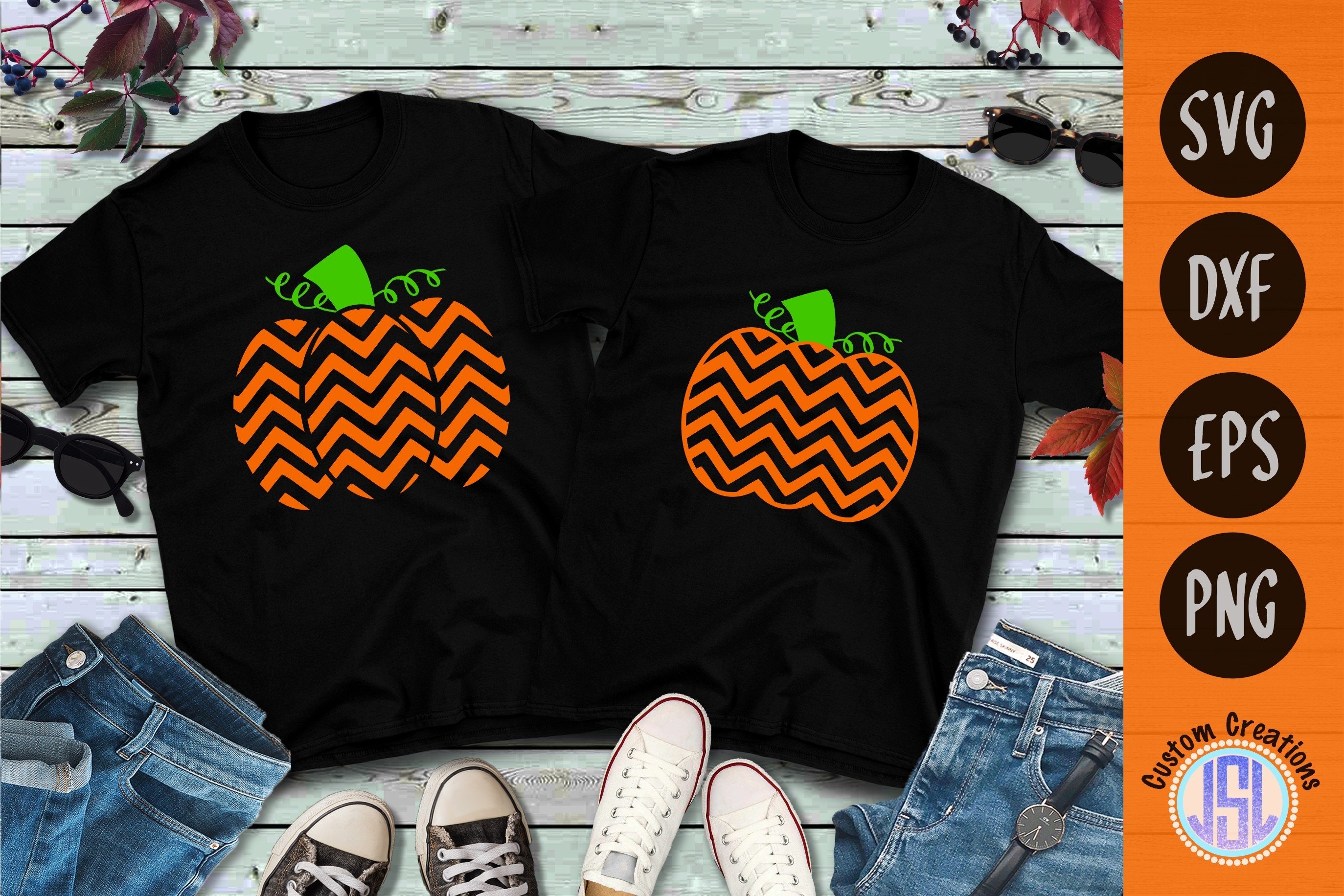 Pumpkin Monogram Frames | Set of 18 Bundle| SVG DXF EPS PNG view 3