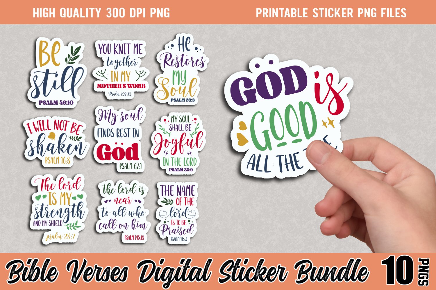 Bible Verse Stickers, Religious Stickers, Christian Stickers