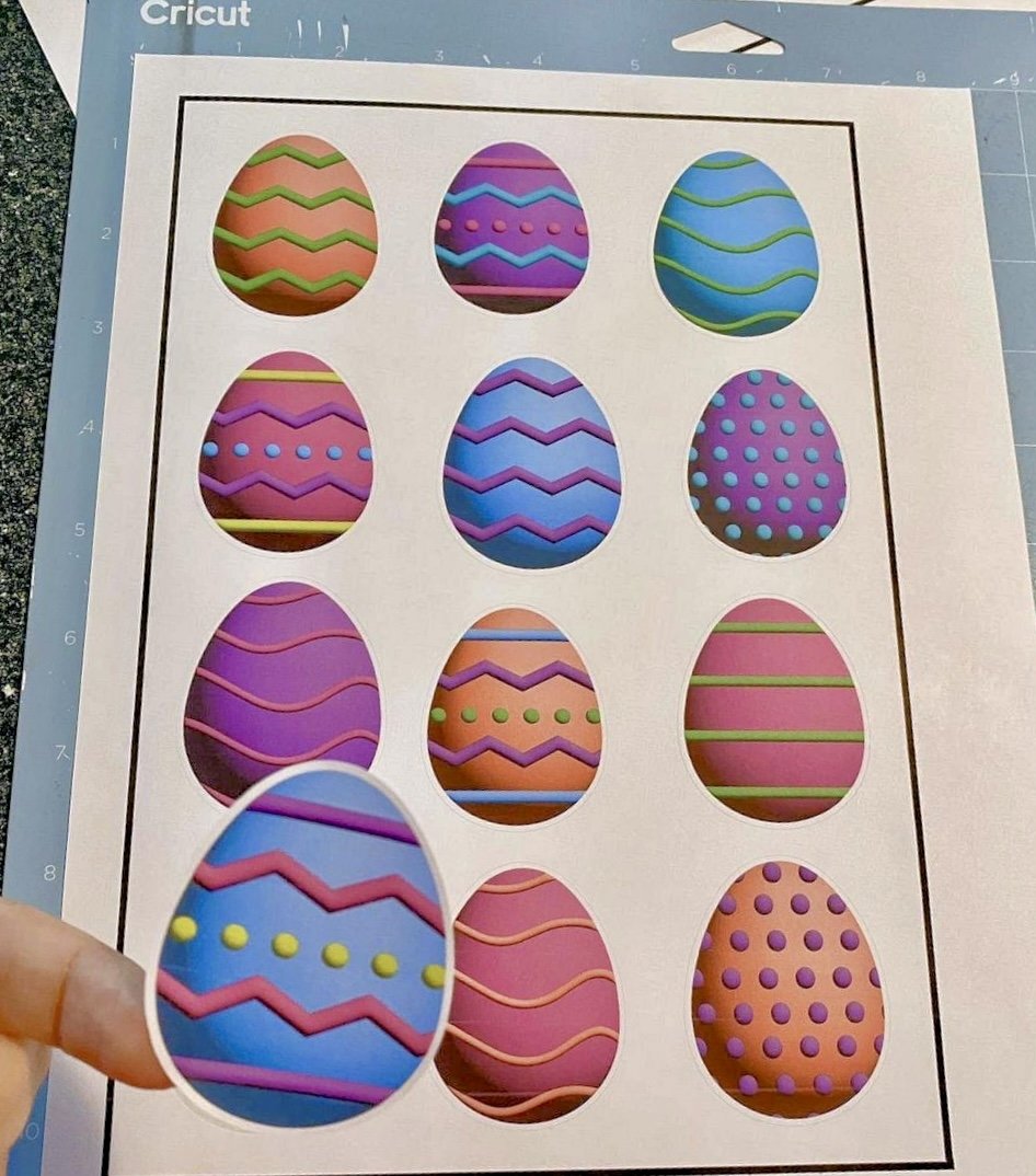 Easter Egg Sticker Bundle - 32 Printable Easter Egg Designs view 3