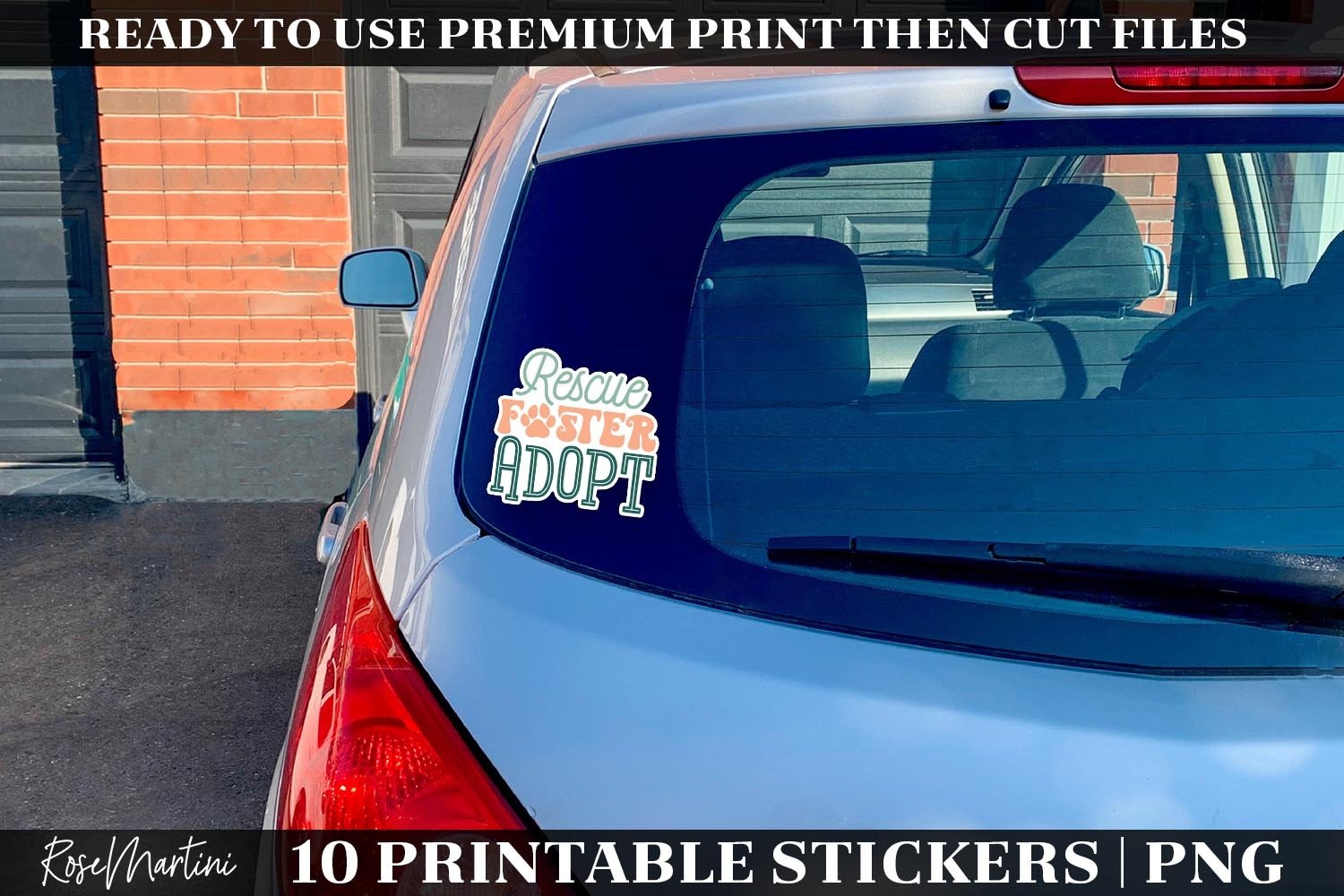 Pet Adoption Stickers Bundle I 10 Printable Stickers view 3
