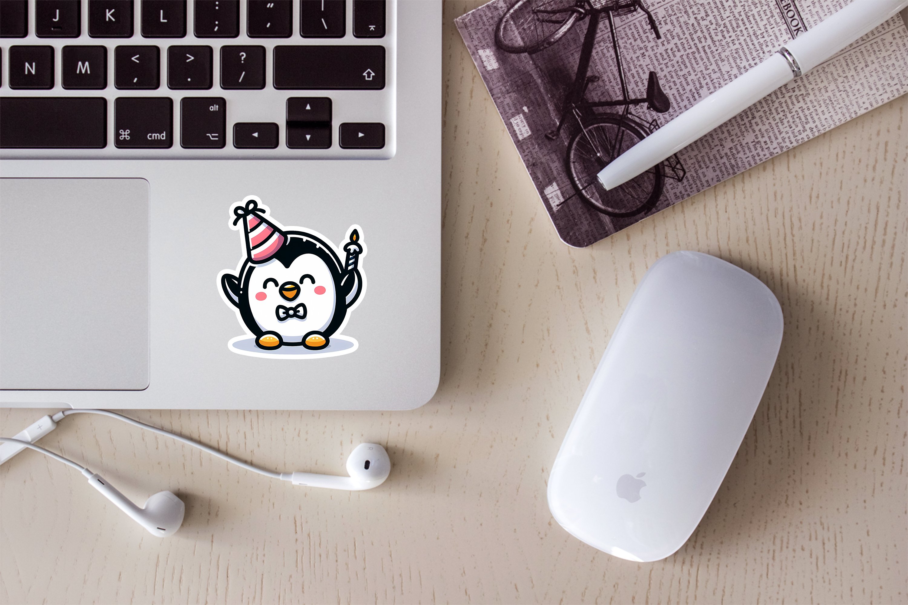 Happy animals celebrate birthday stickers. BUNDLE. view 3