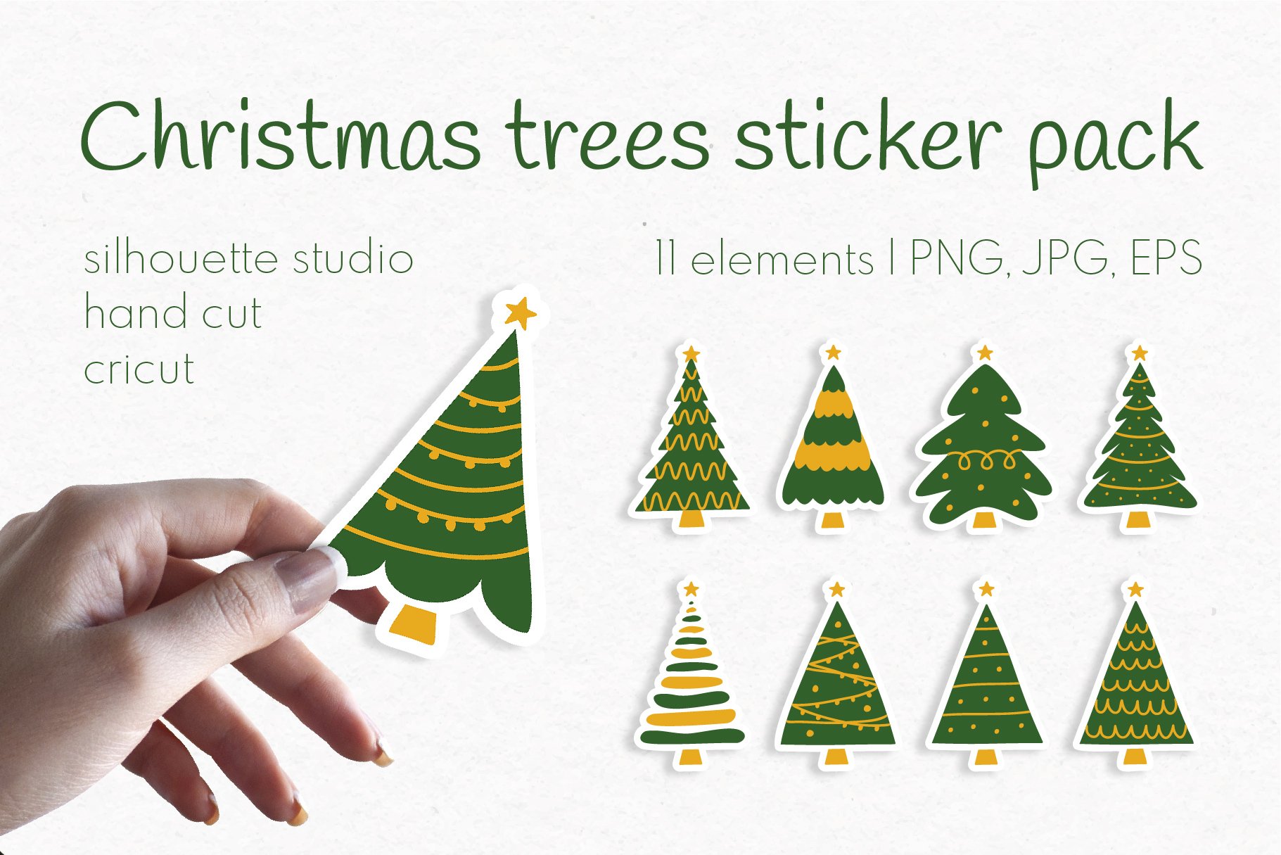 Printable Christmas Sticker Bundle | Christmas Tree Part 1