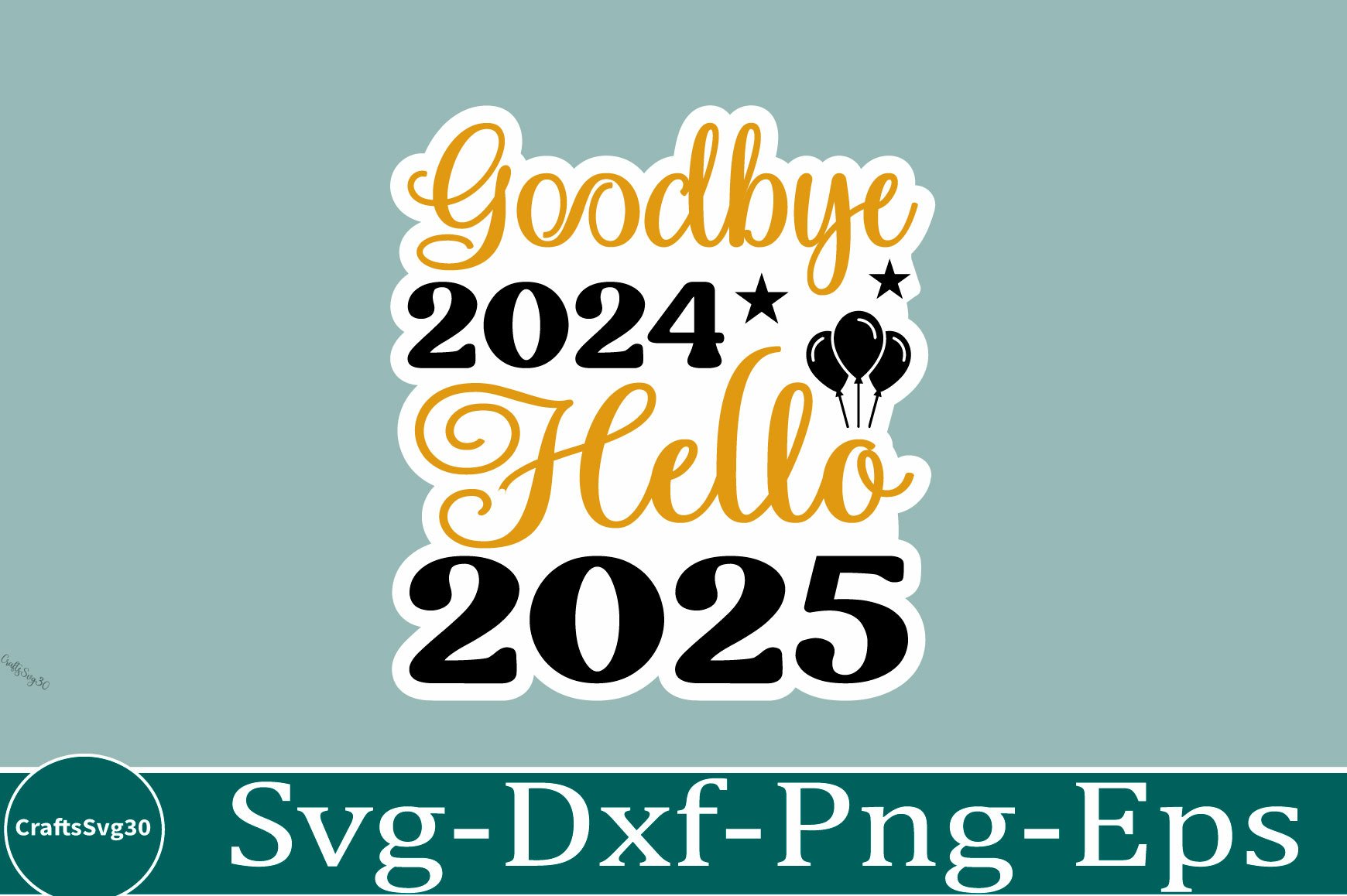 happy new year sticker Svg Bundle for Shirts 2025 New Year view 3