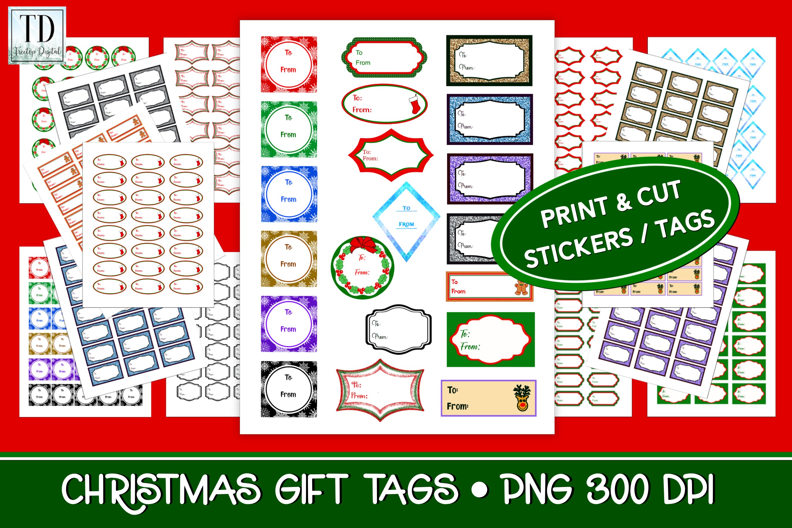 Christmas Gift Tags to Print   Cut