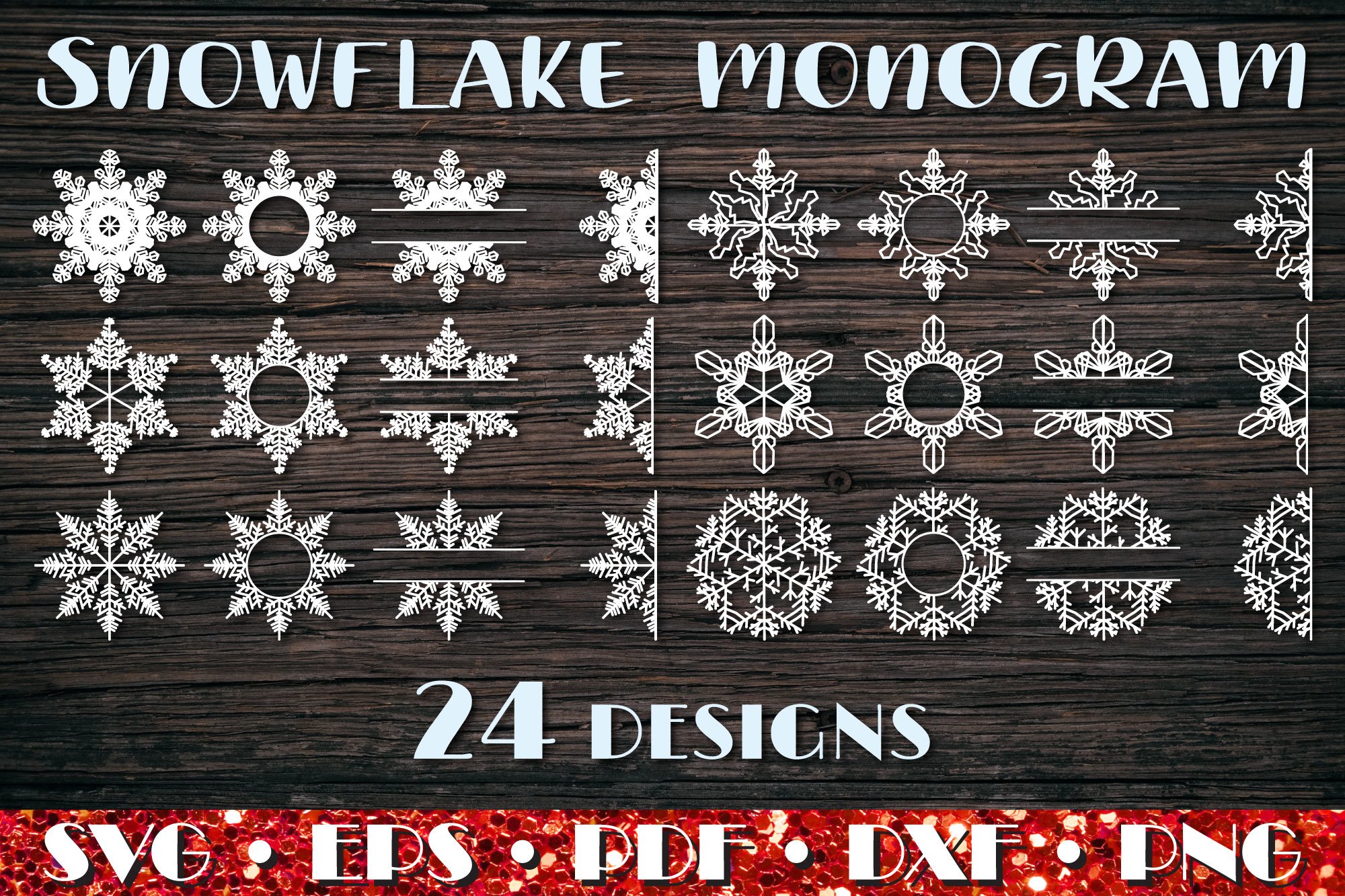 Winter split monogram