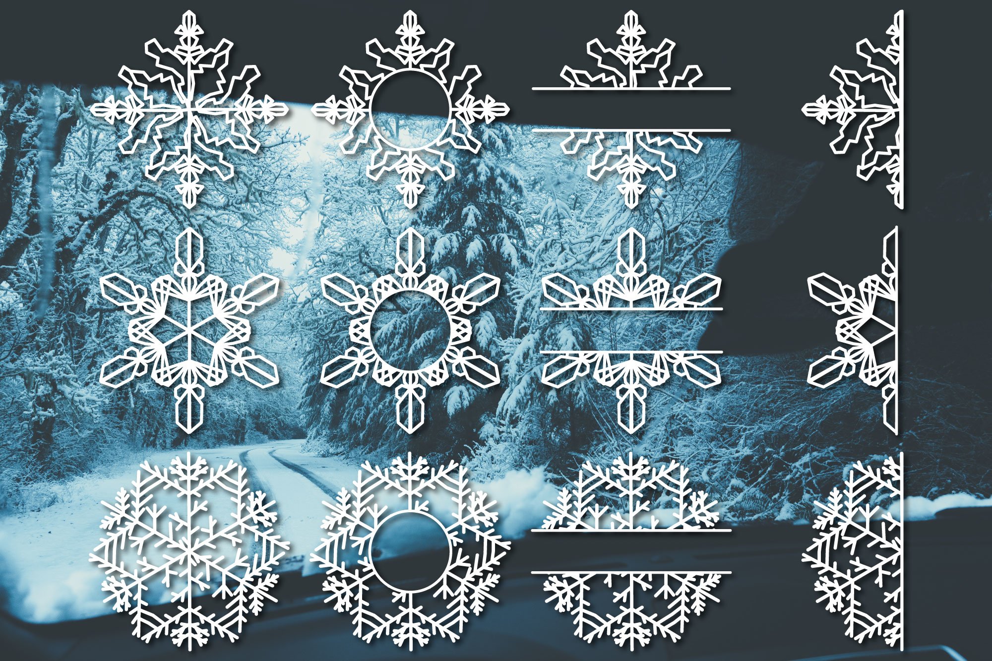 Winter split monogram view 3