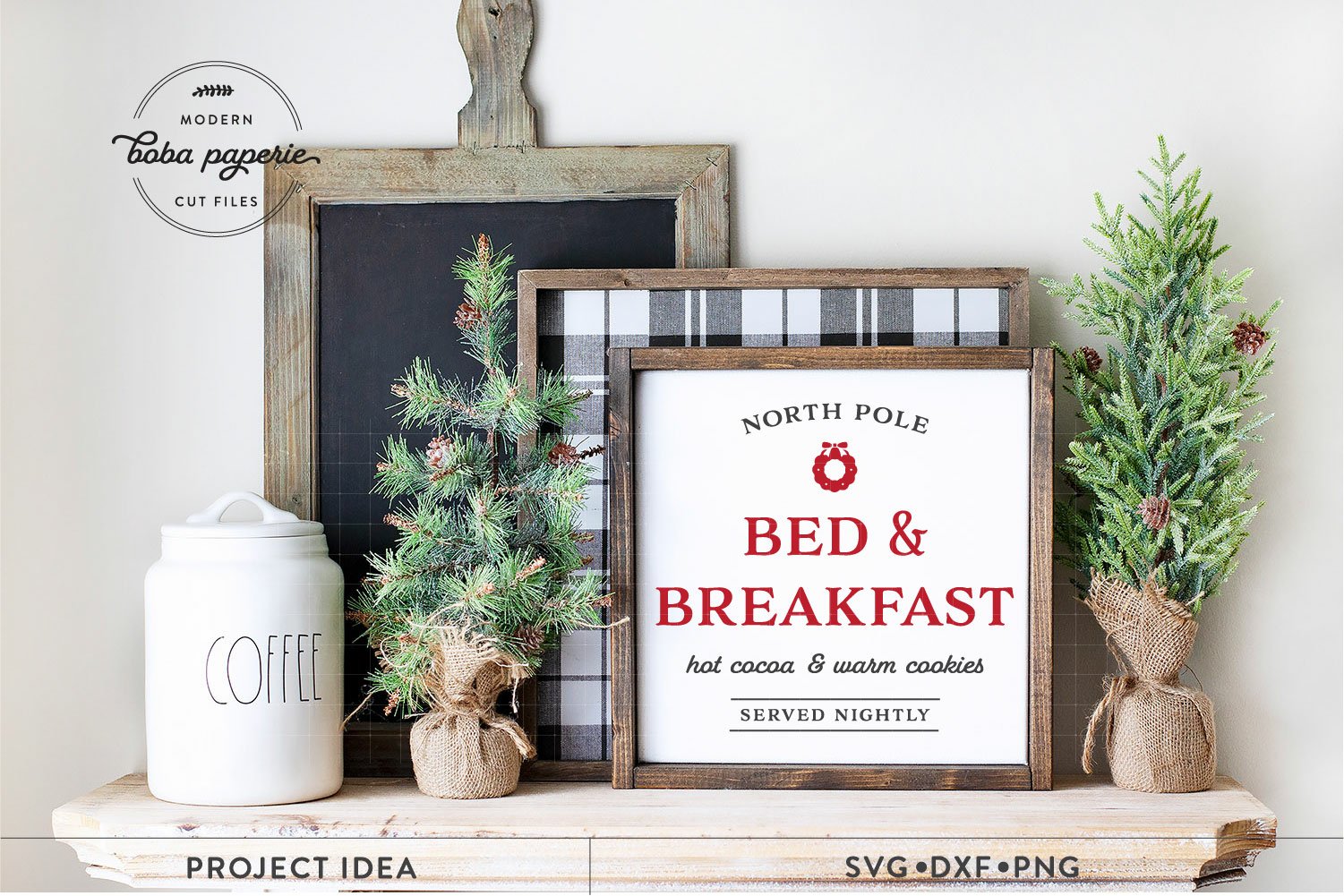 Christmas Sign svg bundle | Rustic Christmas decor png view 3