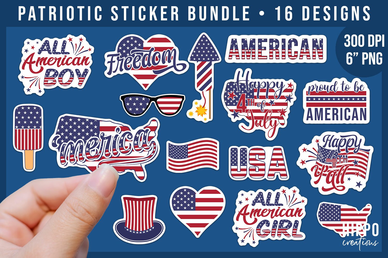 4th of July Stickers | Patriotic Stickers | Independence Day