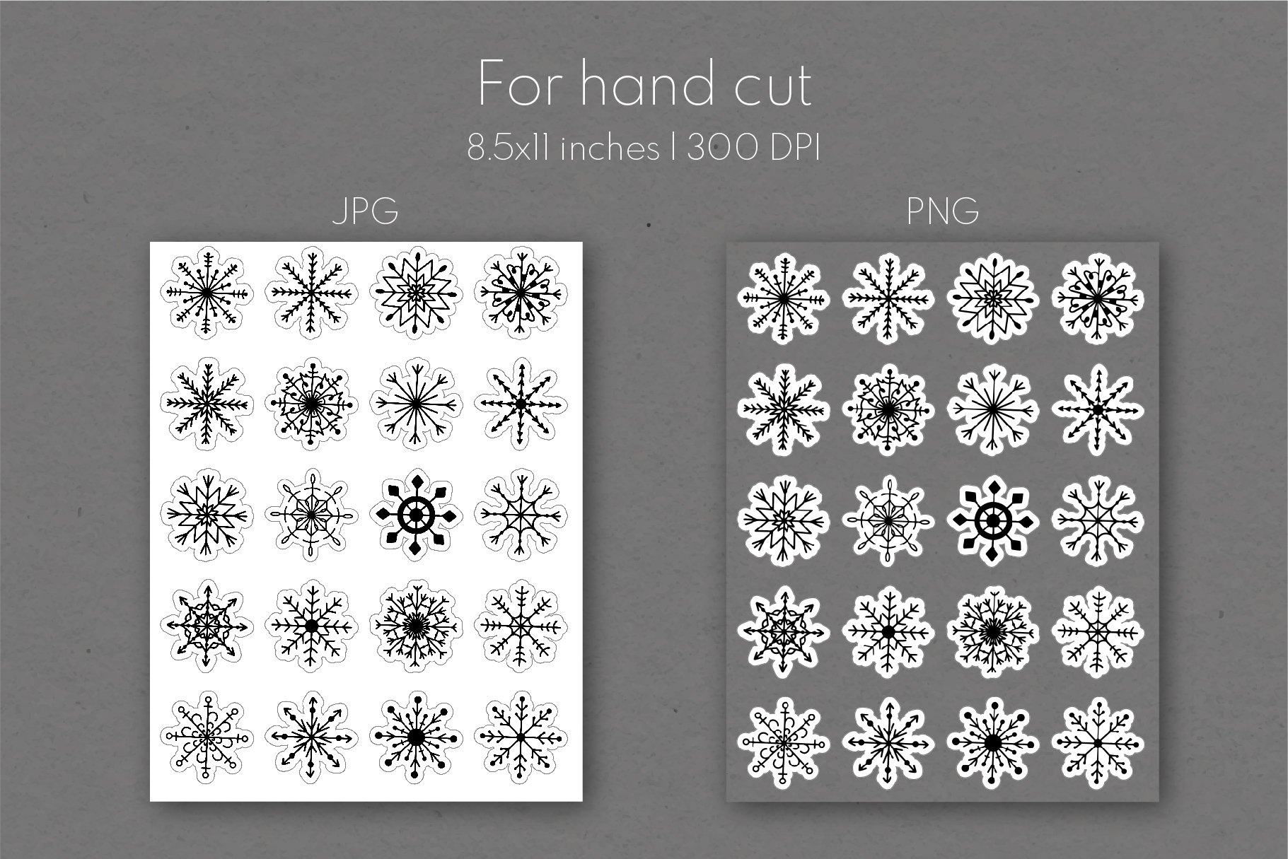 Printable Christmas Sticker Bundle | Snowflakes Stickers view 3